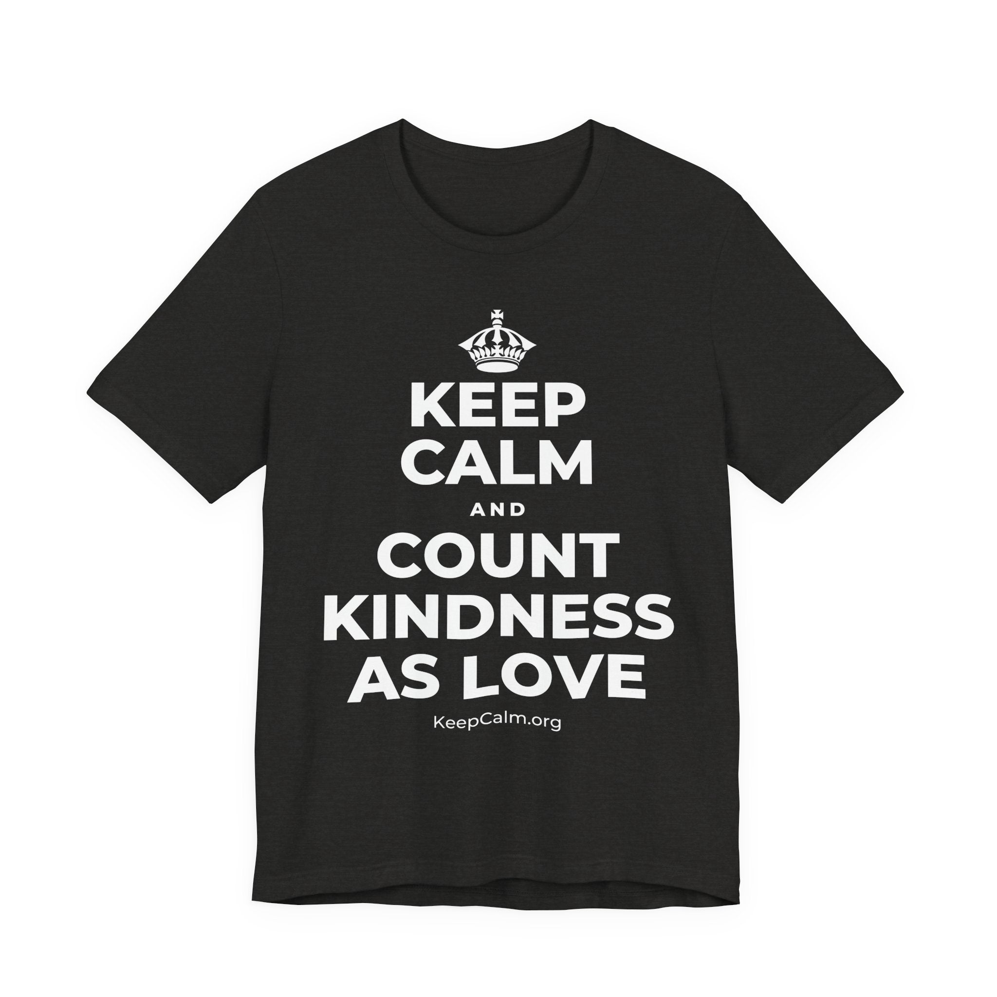 KEEP CALM AND COUNT KINDNESS AS LOVE T-Shirt (Soft Cream–Heather Mauve)