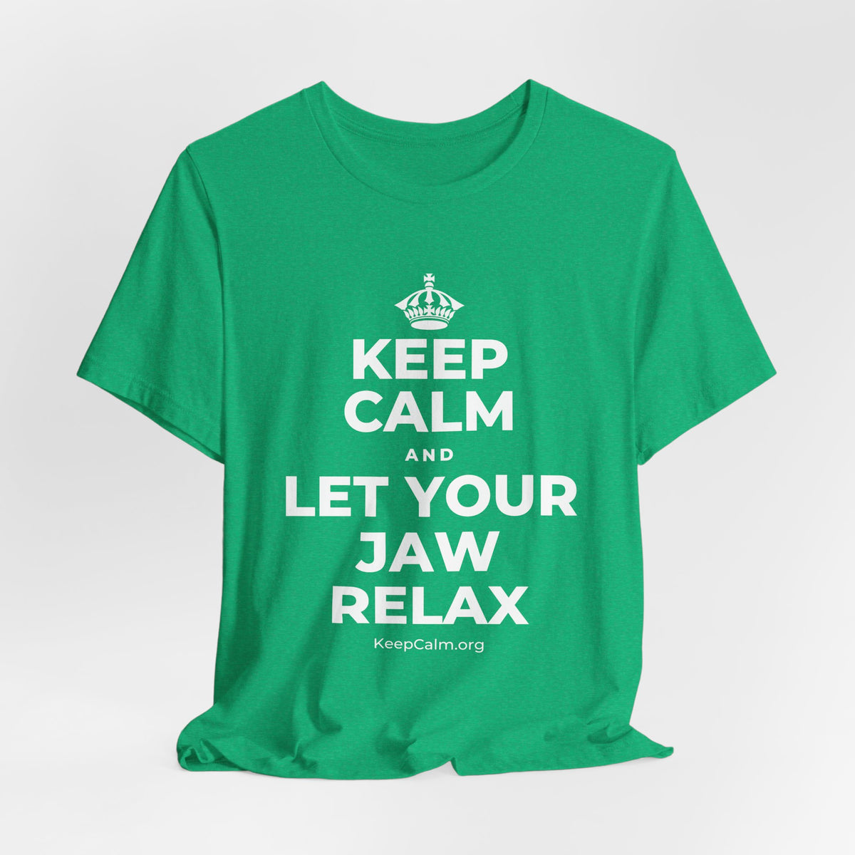 KEEP CALM AND LET YOUR JAW RELAX T-Shirt (Baby Blue–Silver)