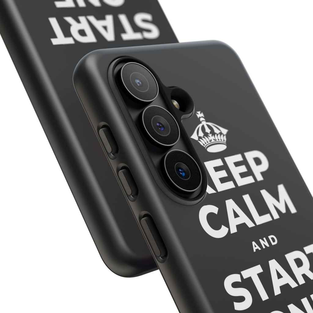 KEEP CALM AND START ONE FRESH PAGE Phone Case (Dark)