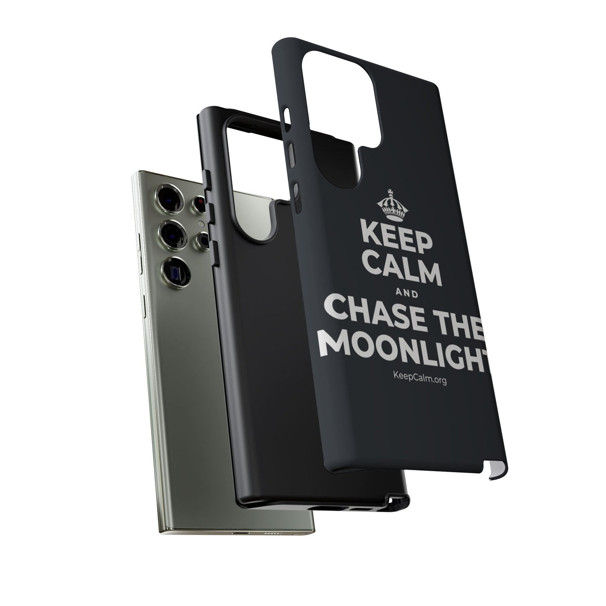 KEEP CALM AND CHASE THE MOONLIGHT Phone Case (Dark)