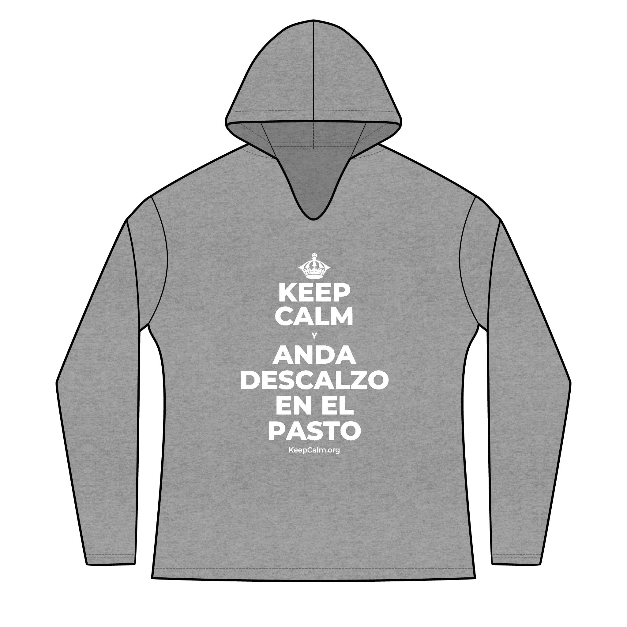 KEEP CALM Y ANDA DESCALZO EN EL PASTO Women's Long Sleeve Hoodie