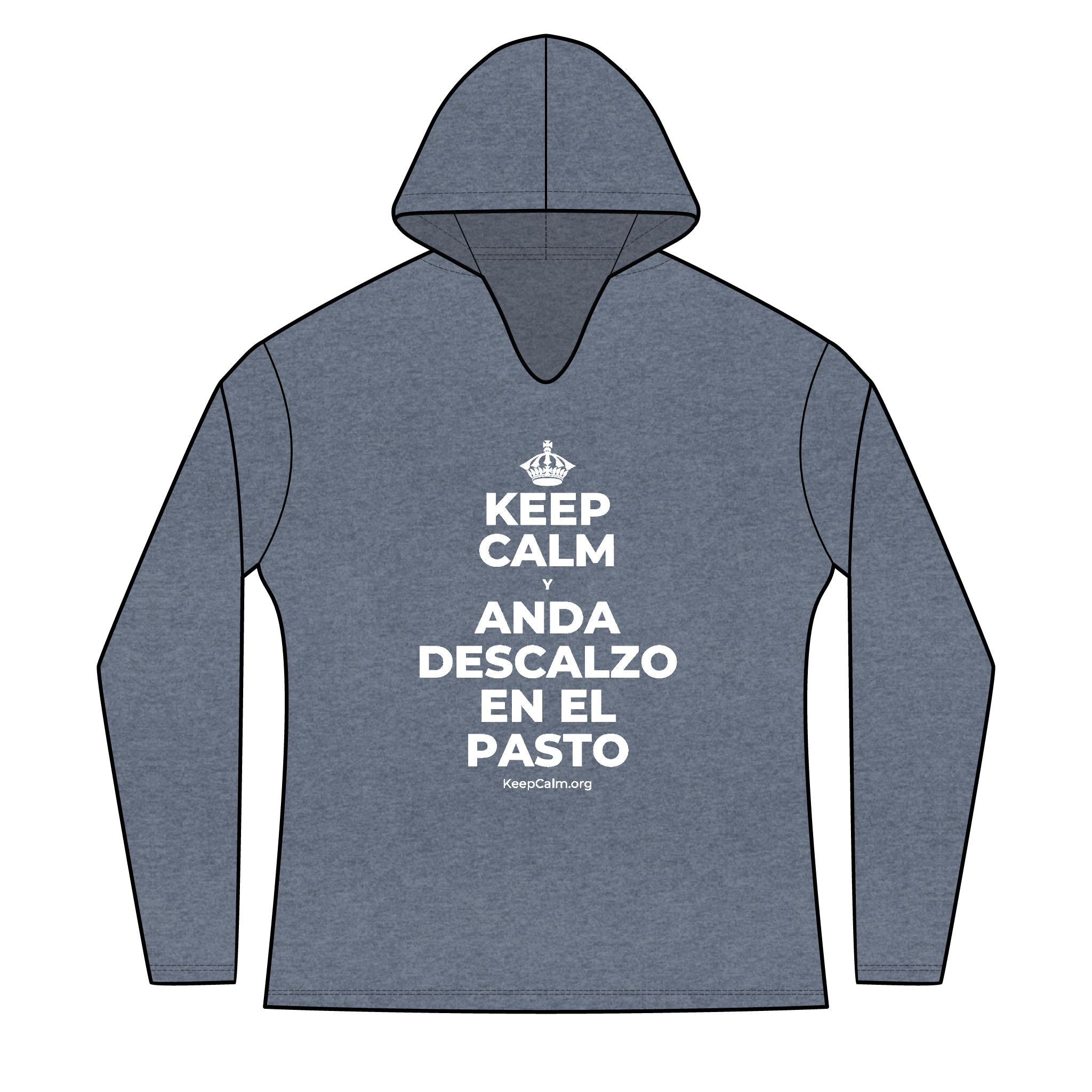 KEEP CALM Y ANDA DESCALZO EN EL PASTO Women's Long Sleeve Hoodie