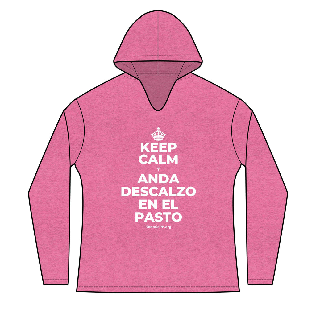 KEEP CALM Y ANDA DESCALZO EN EL PASTO Women's Long Sleeve Hoodie