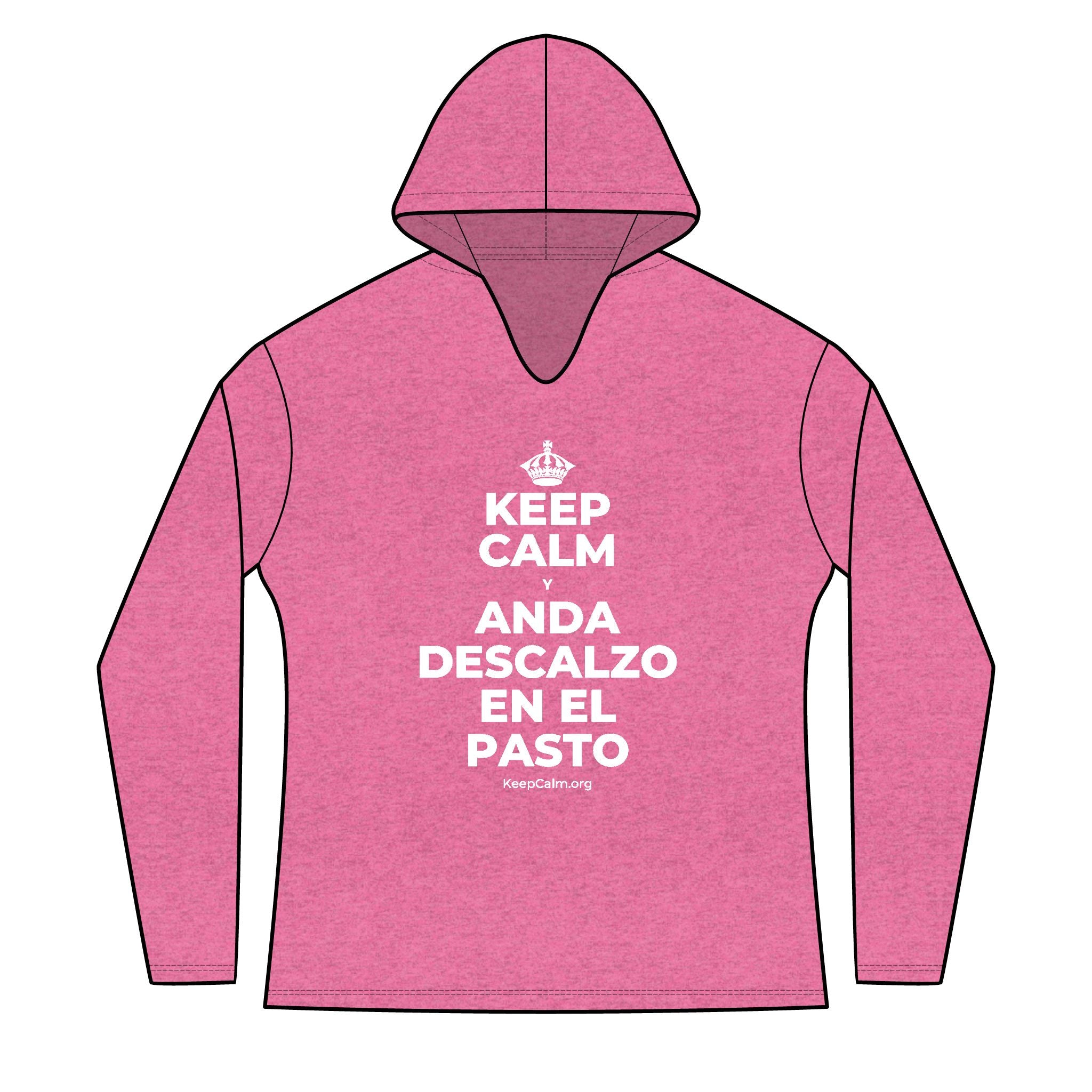 KEEP CALM Y ANDA DESCALZO EN EL PASTO Women's Long Sleeve Hoodie