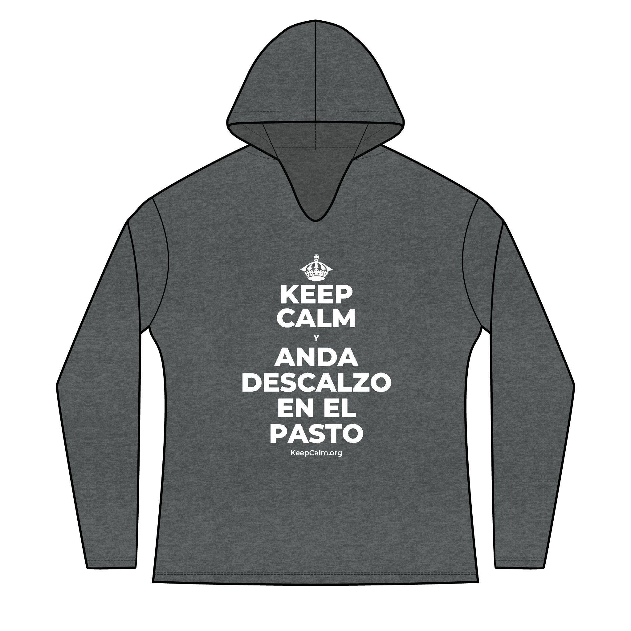 KEEP CALM Y ANDA DESCALZO EN EL PASTO Women's Long Sleeve Hoodie