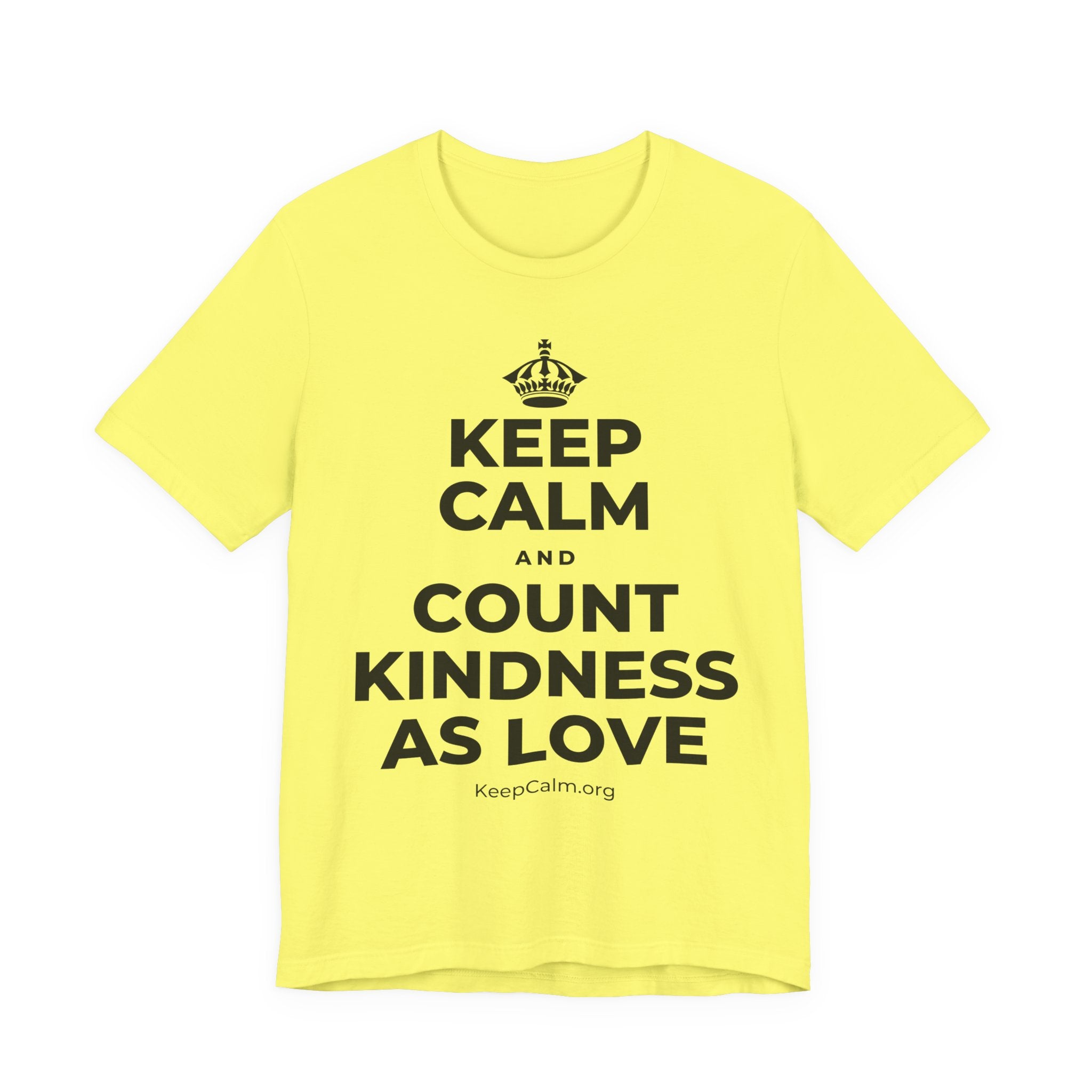 KEEP CALM AND COUNT KINDNESS AS LOVE T-Shirt (Soft Cream–Heather Mauve)