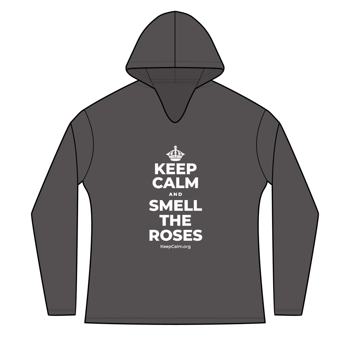 KEEP CALM AND SMELL THE ROSES Women's Long Sleeve Hoodie