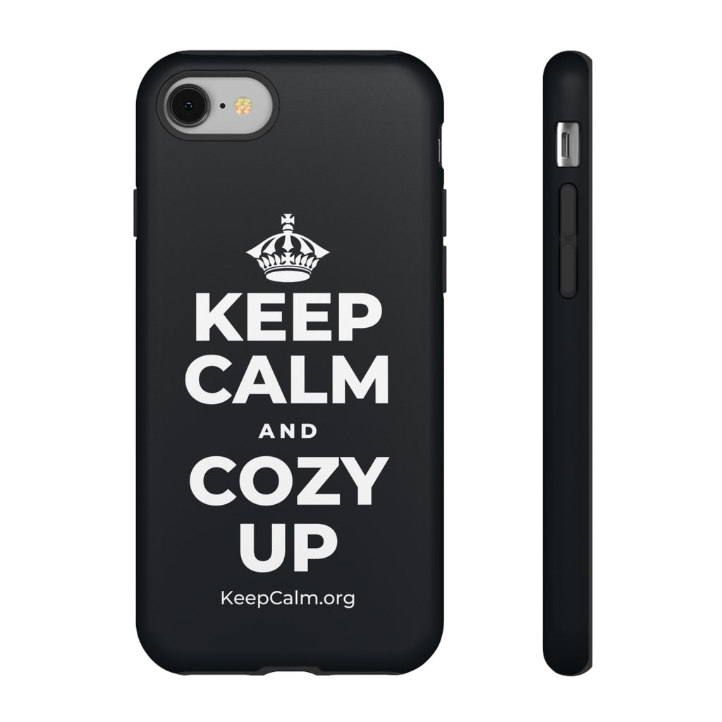 KEEP CALM AND COZY UP Phone Case (Dark)