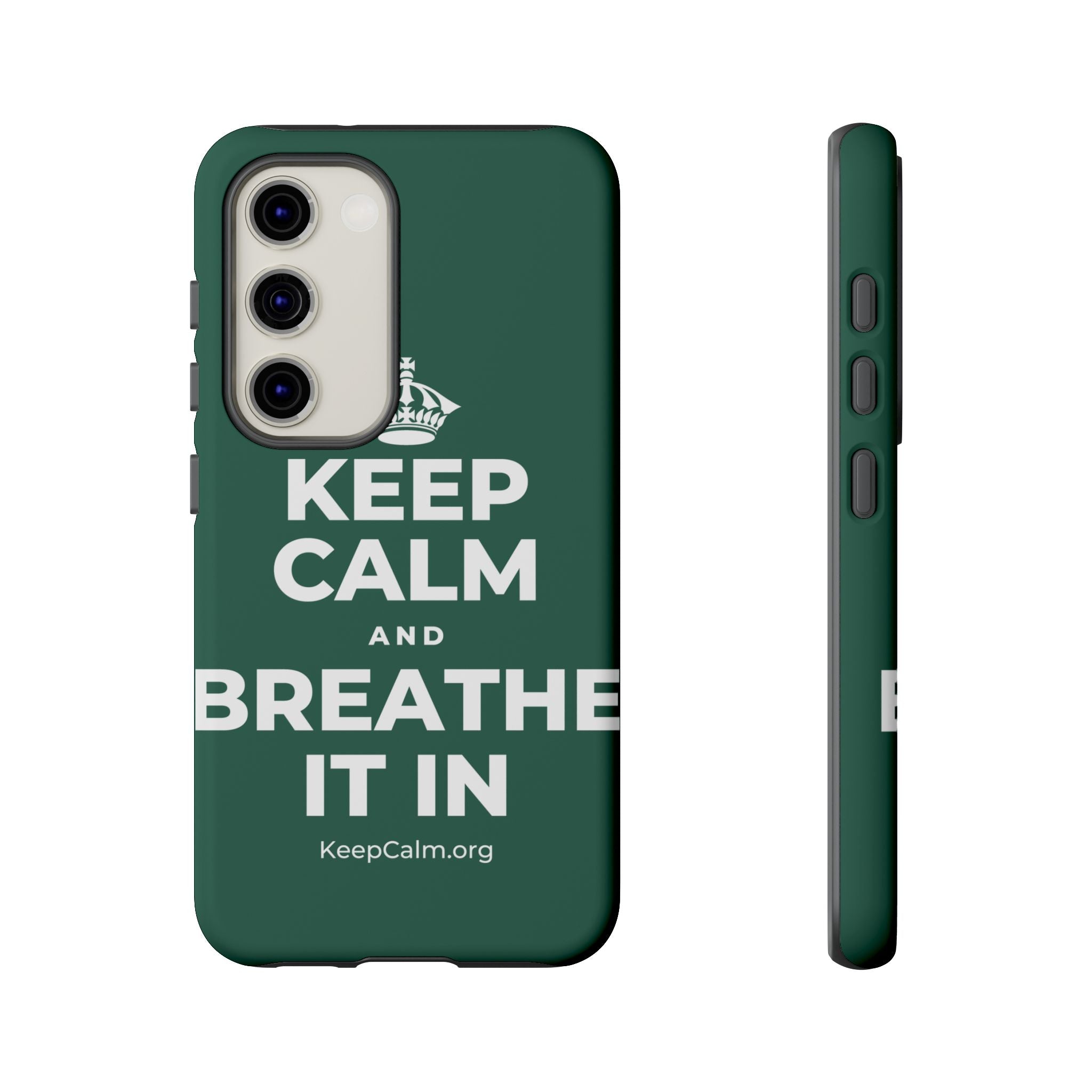 KEEP CALM AND BREATHE IT IN Phone Case