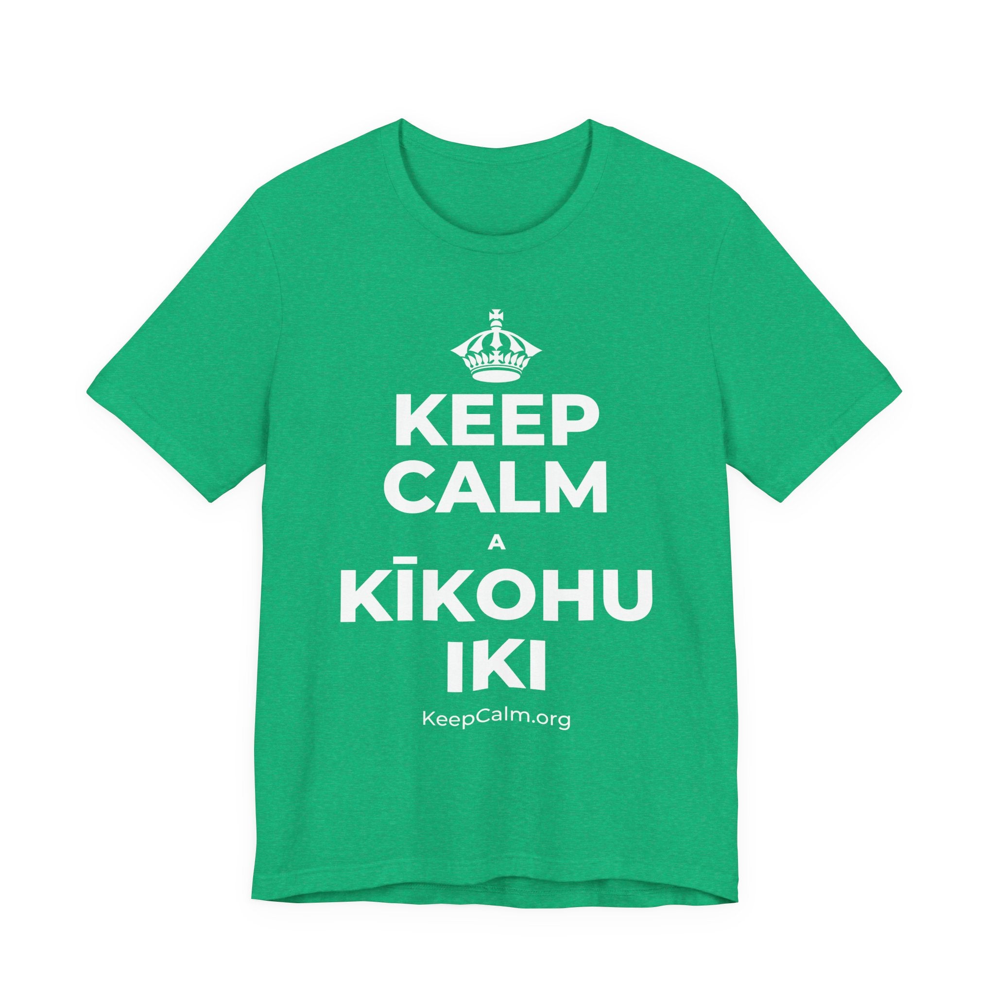 KEEP CALM A KĪKOHU IKI T-Shirt (Baby Blue–Silver)