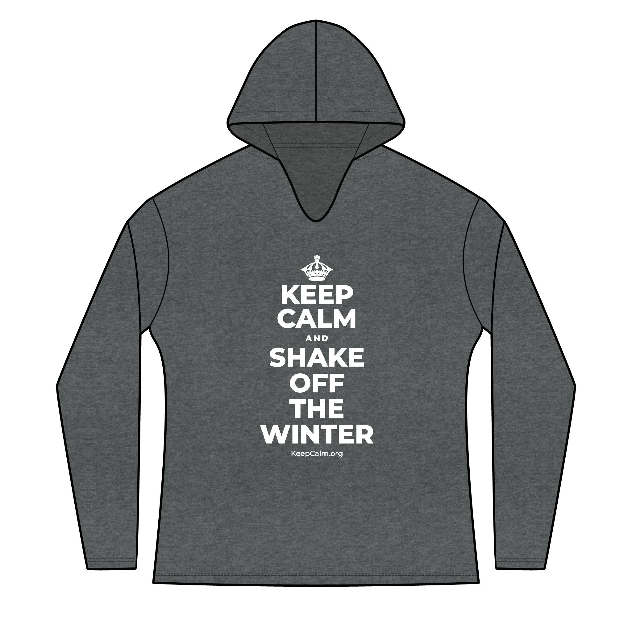 KEEP CALM AND SHAKE OFF THE WINTER Women's Long Sleeve Hoodie