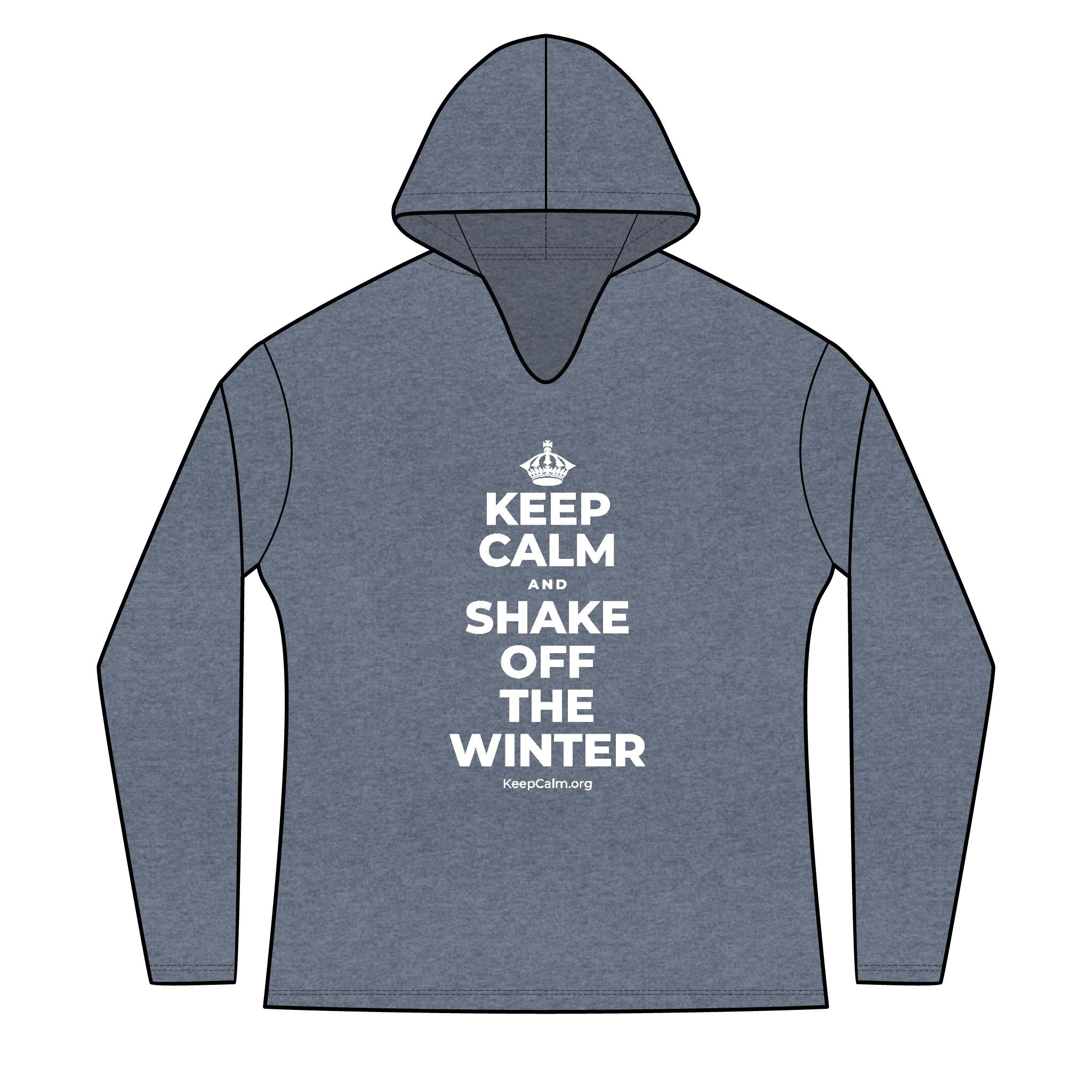 KEEP CALM AND SHAKE OFF THE WINTER Women's Long Sleeve Hoodie
