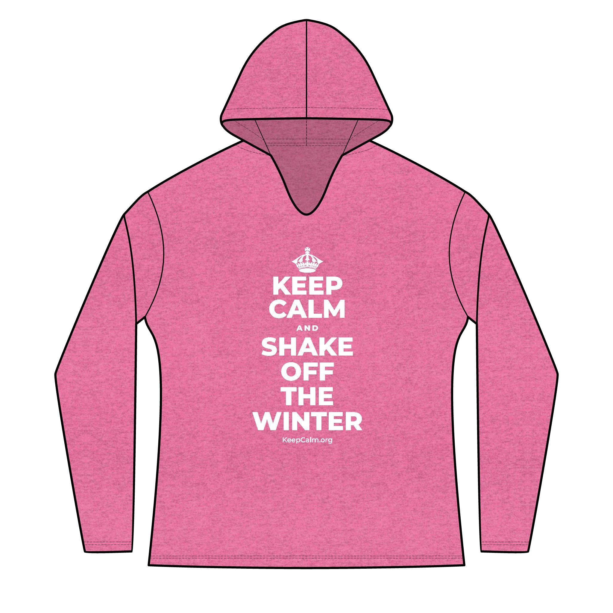 KEEP CALM AND SHAKE OFF THE WINTER Women's Long Sleeve Hoodie