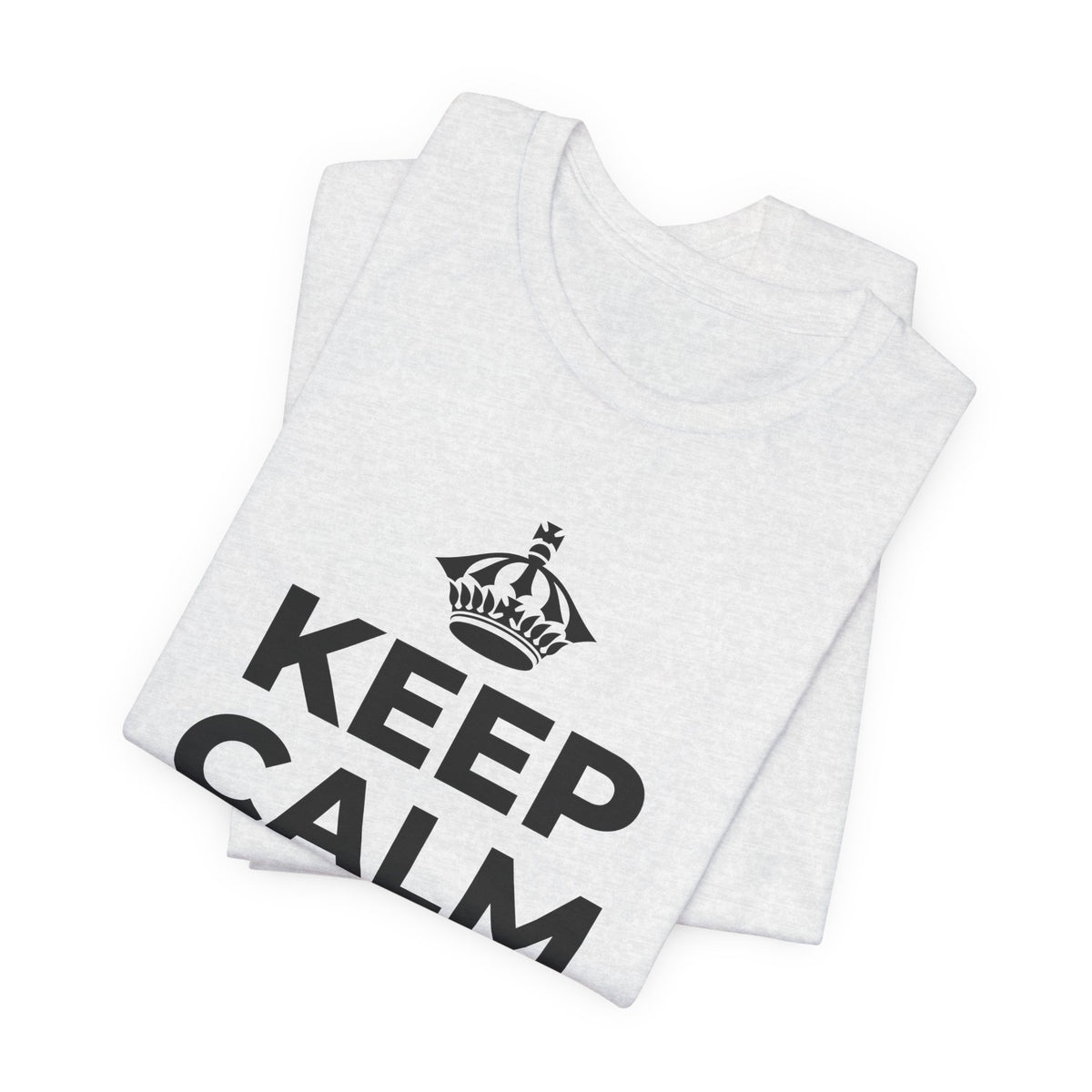 KEEP CALM AND BEE HAPPY T-Shirt (Soft Cream–Heather Mauve)