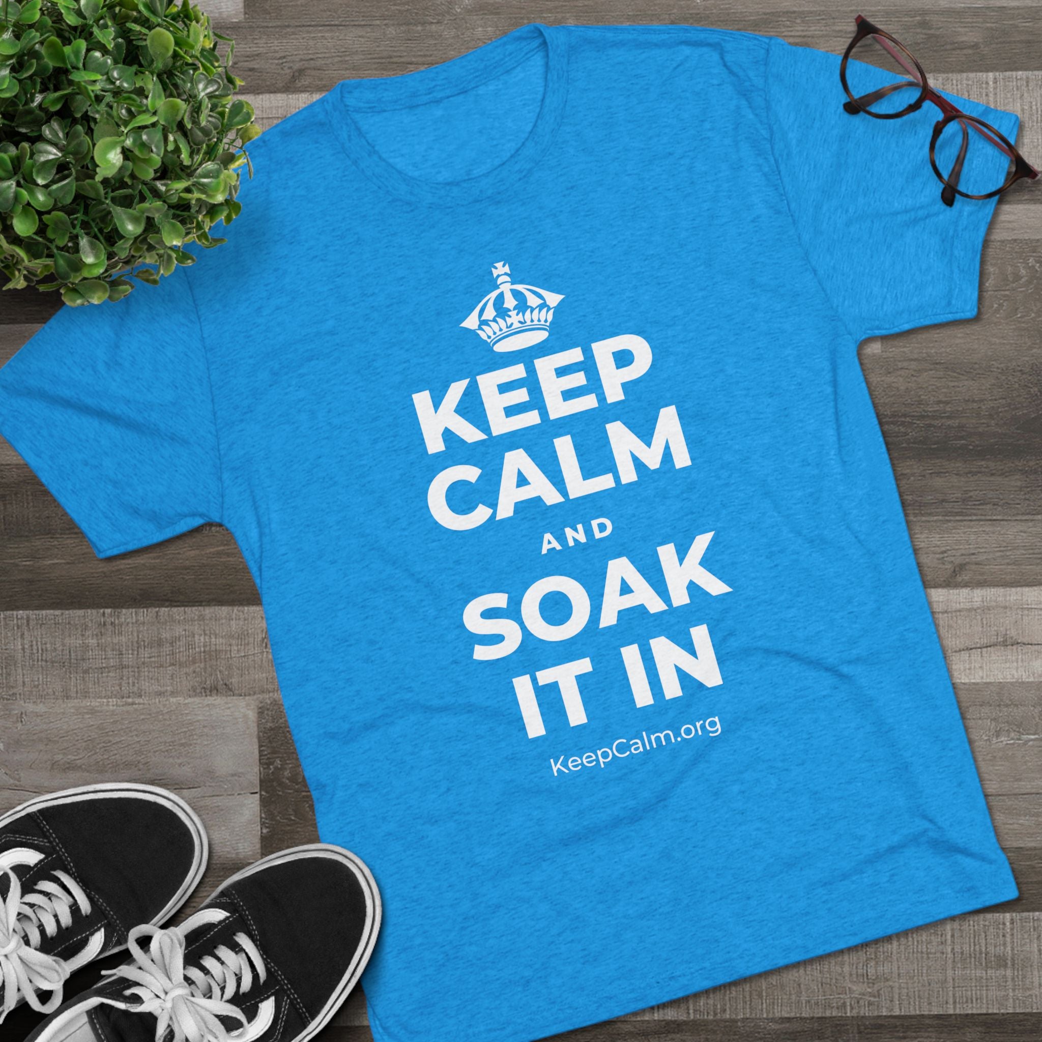KEEP CALM AND SOAK IT IN Tri-Blend Tee