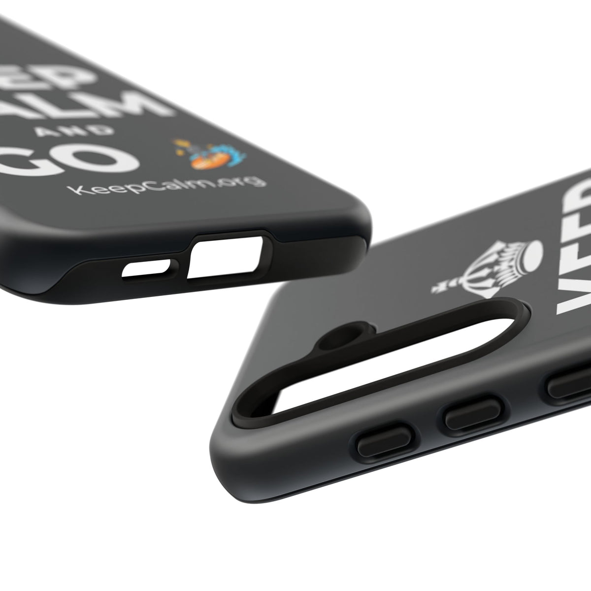 KEEP CALM AND GO 🏄 Phone Case (Dark)