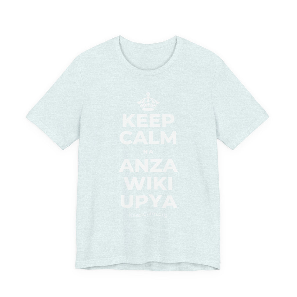 KEEP CALM NA ANZA WIKI UPYA T-Shirt (Soft Cream–Heather Mauve)