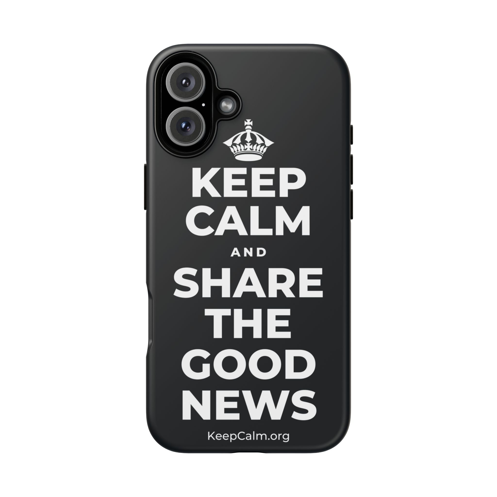 KEEP CALM AND SHARE THE GOOD NEWS Phone Case (Dark)