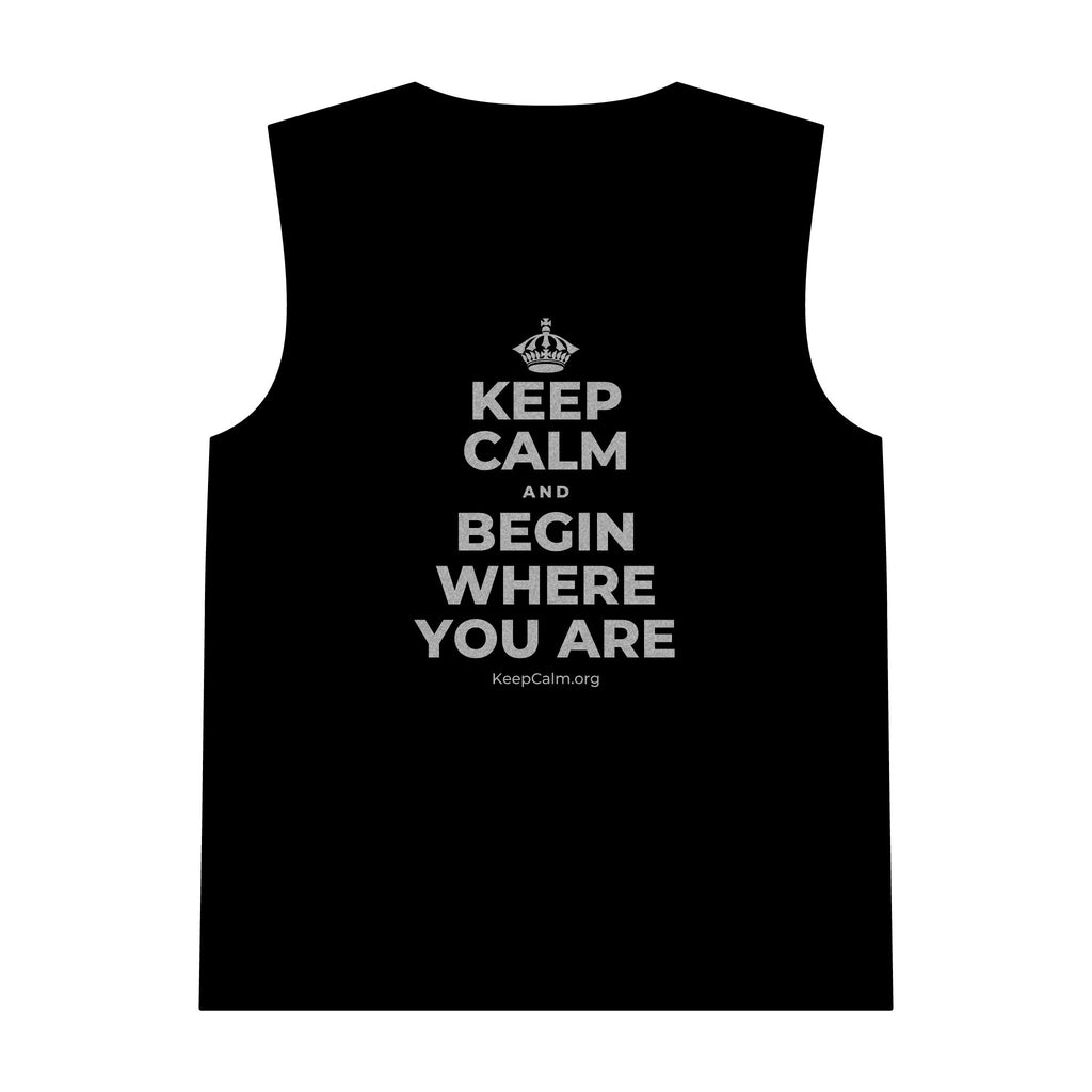 KEEP CALM AND BEGIN WHERE YOU ARE Tank Top