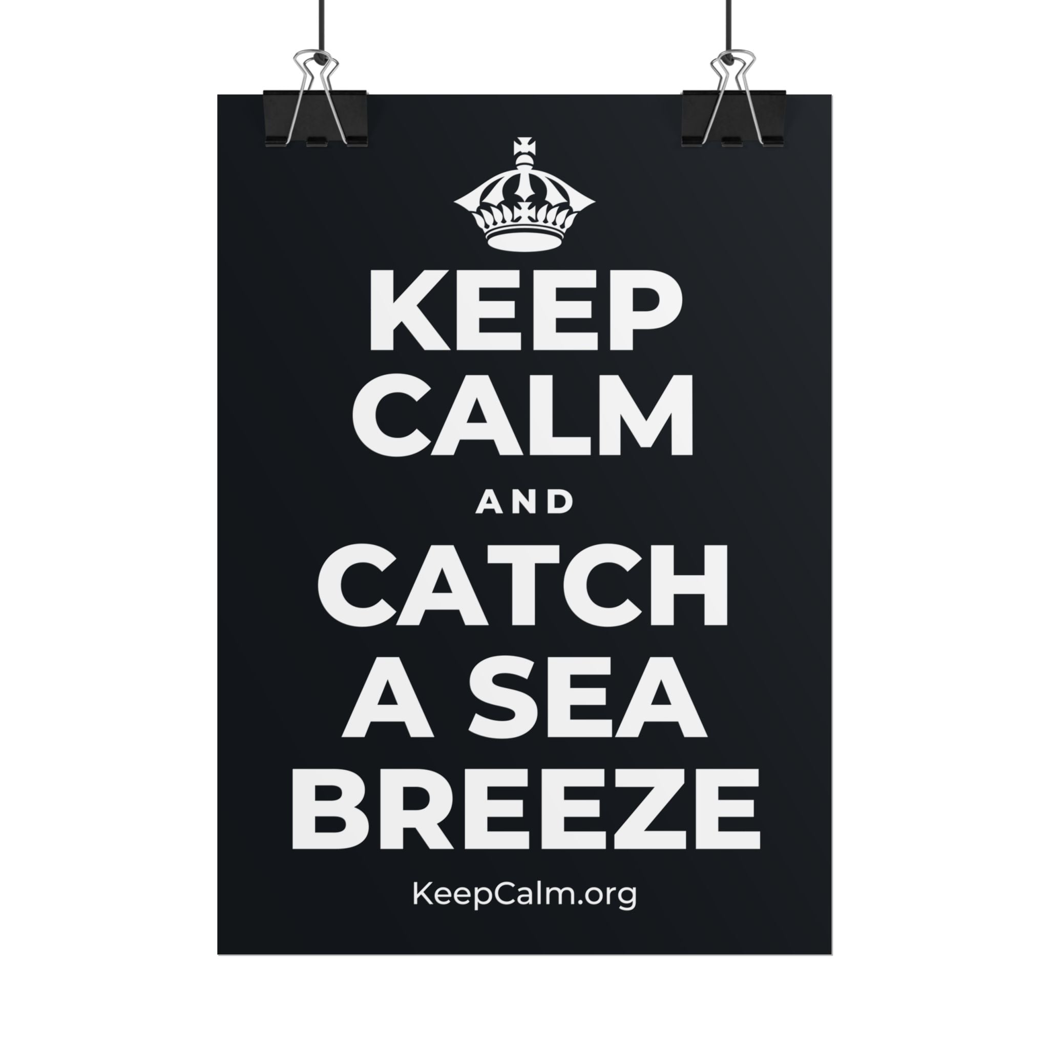KEEP CALM AND CATCH A SEA BREEZE Poster (Dark)