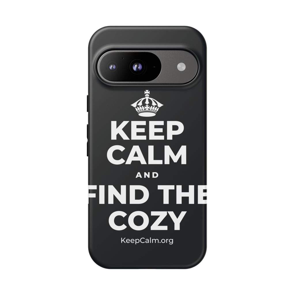 KEEP CALM AND FIND THE COZY Phone Case (Dark)