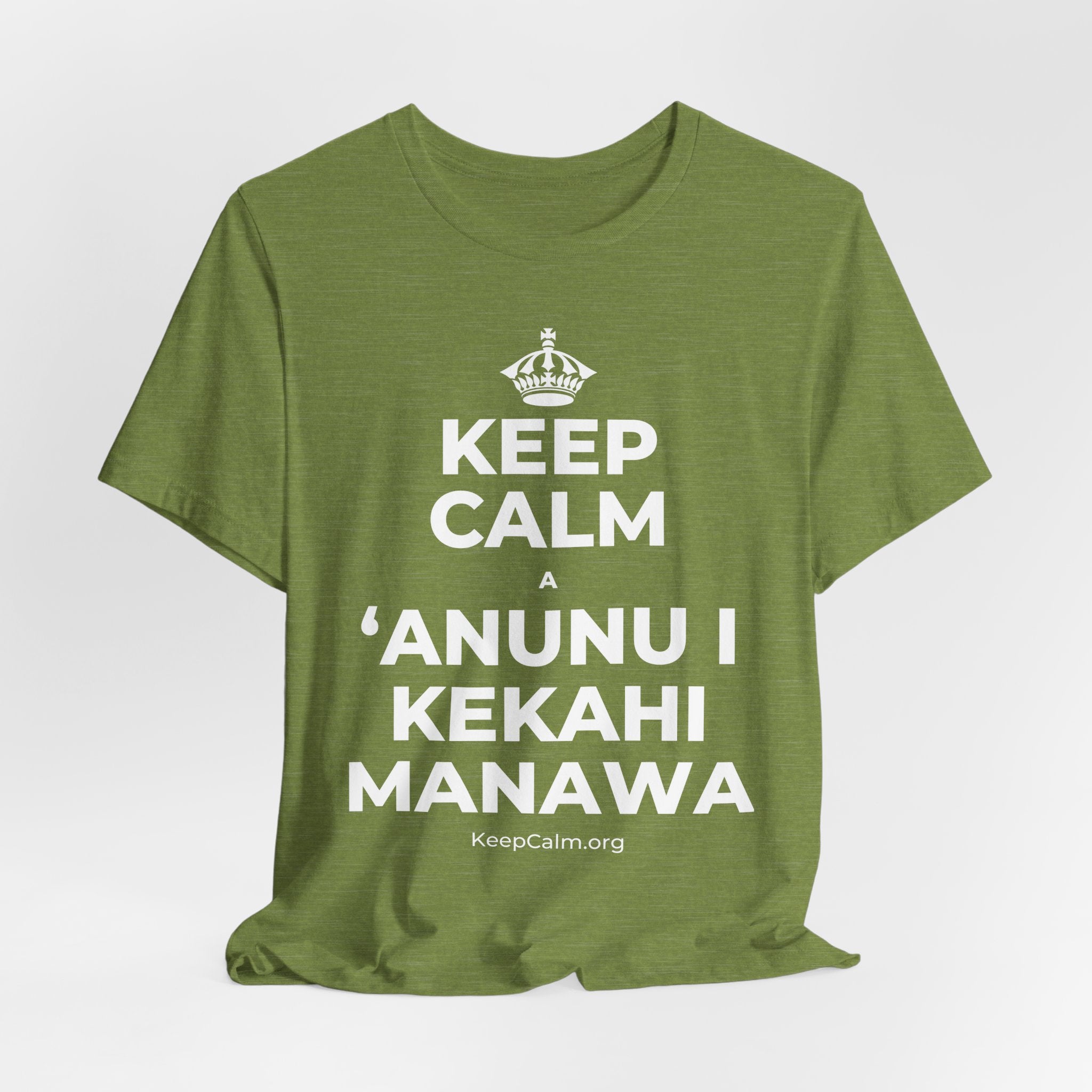 KEEP CALM A ʻANUNU I KEKAHI MANAWA T-Shirt (Baby Blue–Silver)