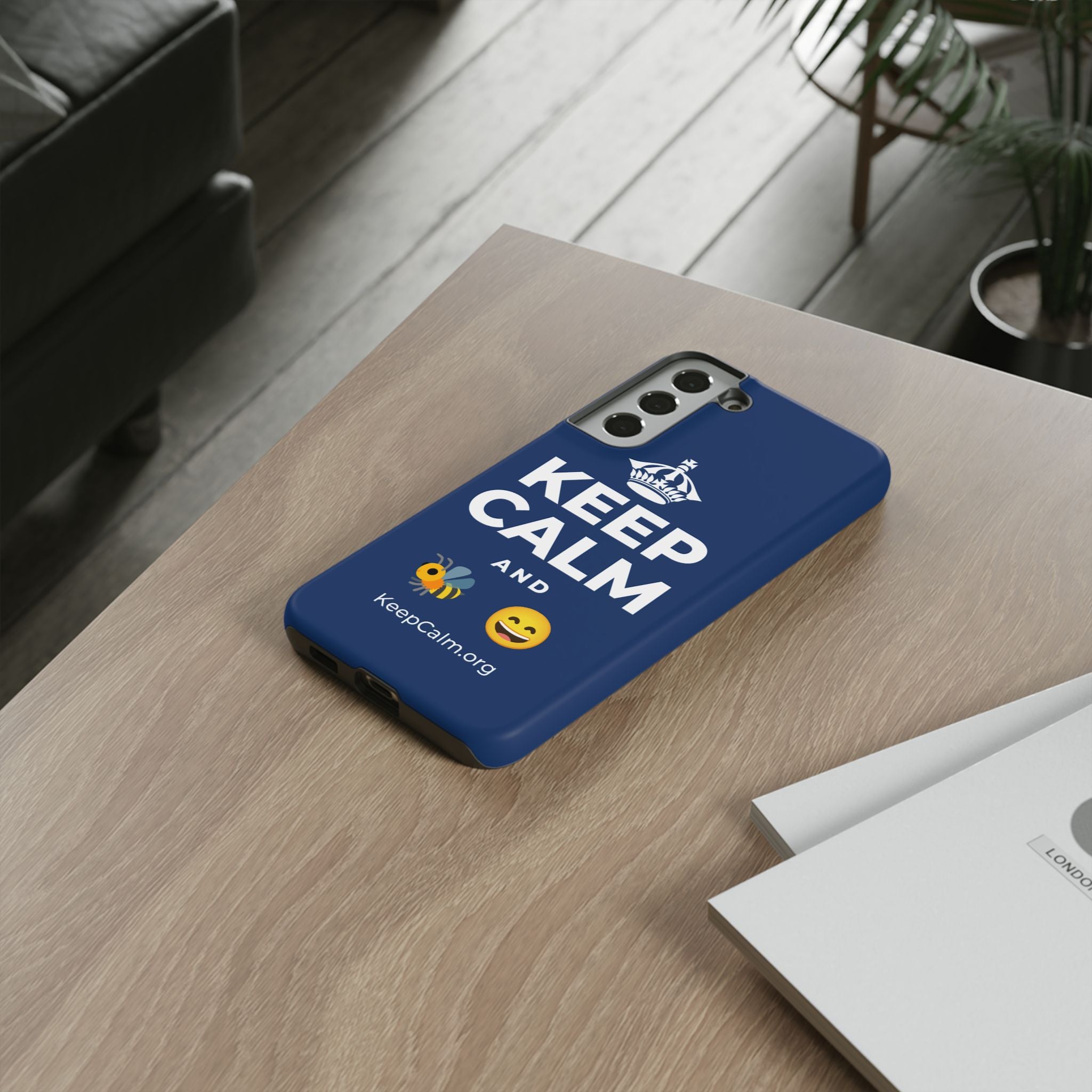 KEEP CALM AND 🐝 😄 Phone Case