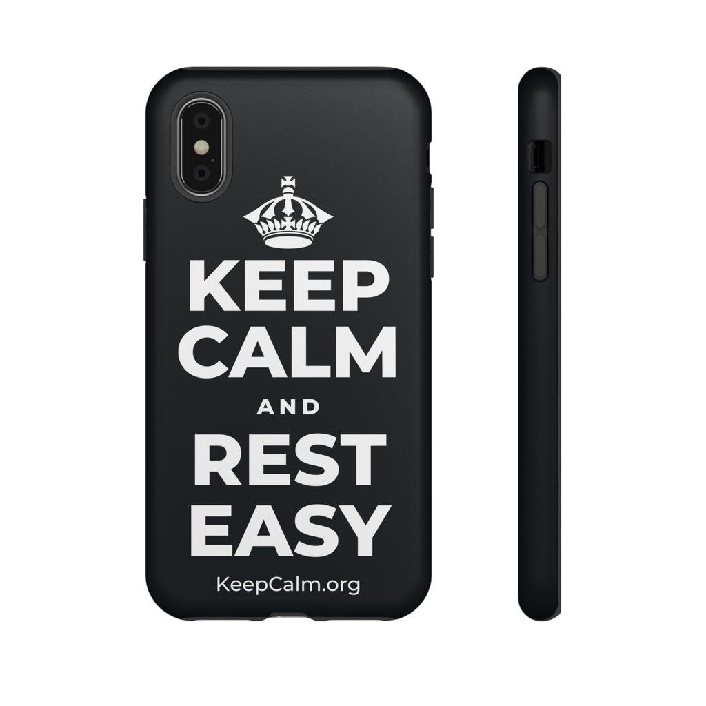 KEEP CALM AND REST EASY Phone Case (Dark)