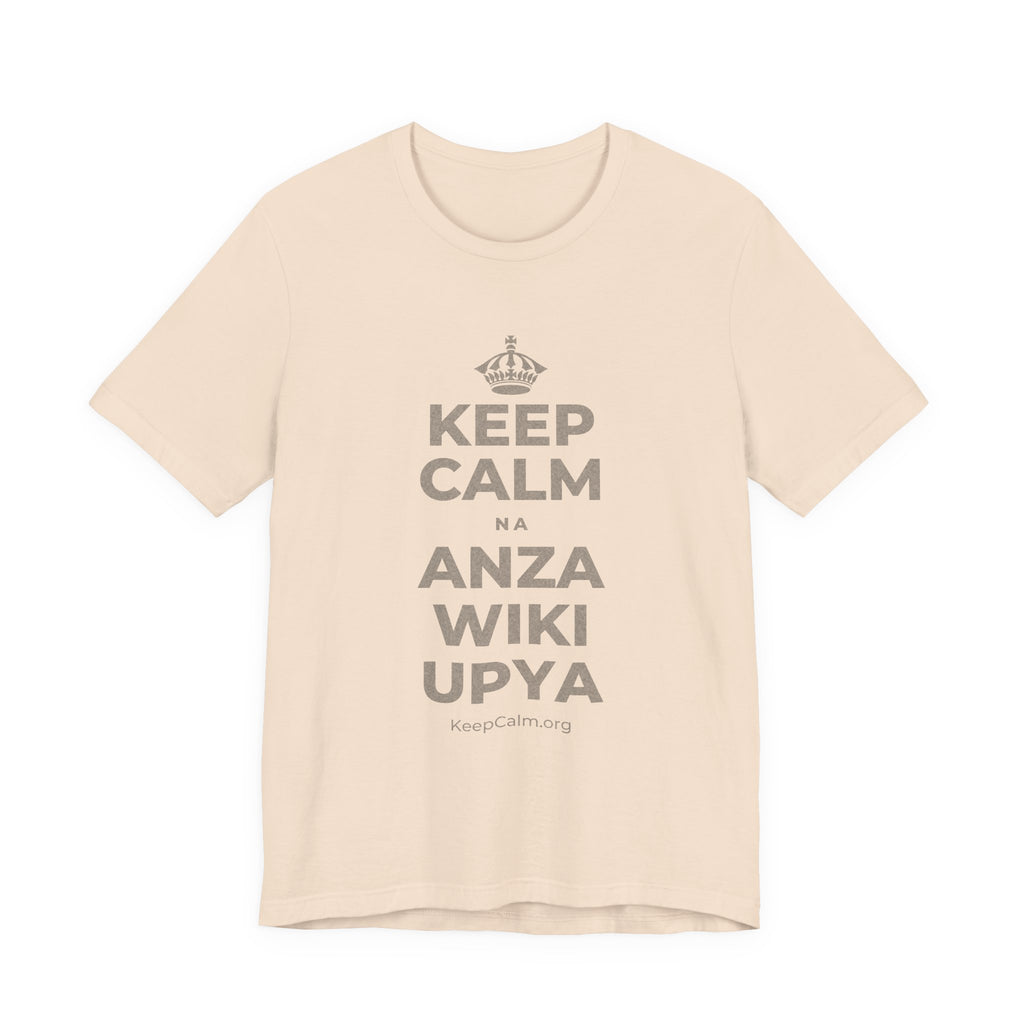KEEP CALM NA ANZA WIKI UPYA T-Shirt (Soft Cream–Heather Mauve)