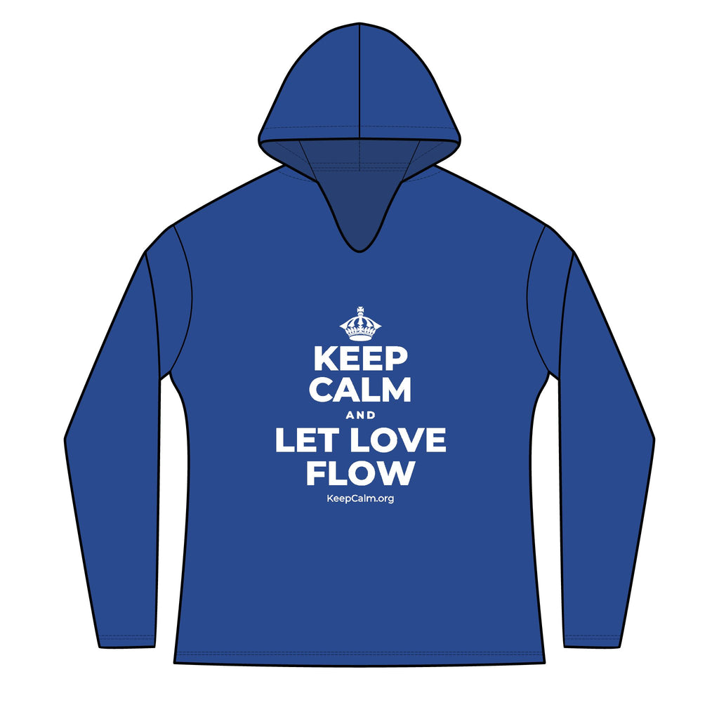 KEEP CALM AND LET LOVE FLOW Women's Long Sleeve Hoodie