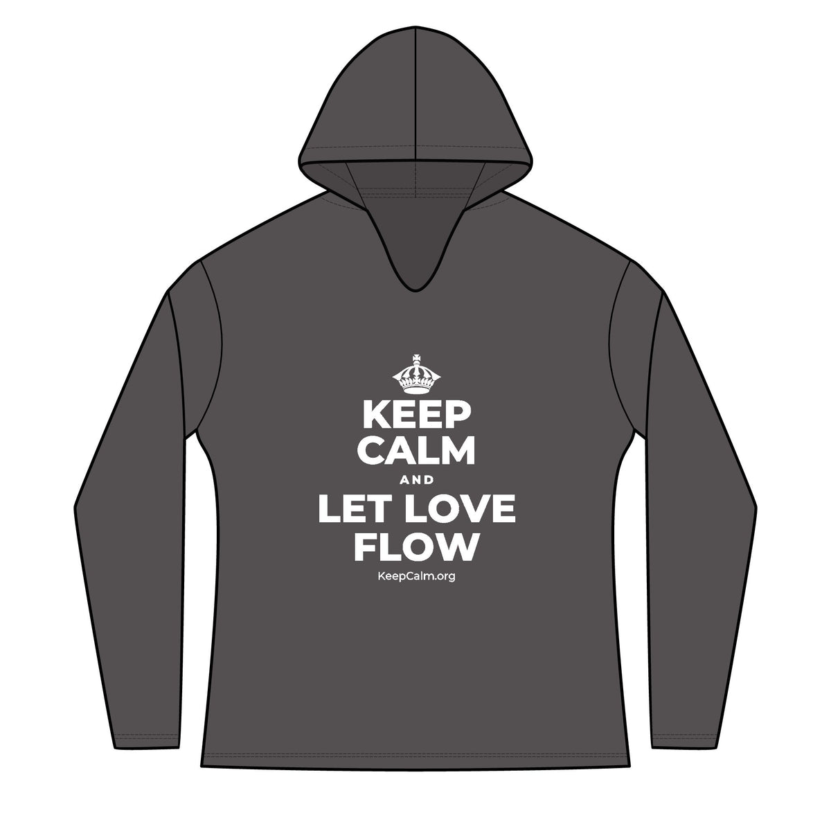 KEEP CALM AND LET LOVE FLOW Women's Long Sleeve Hoodie