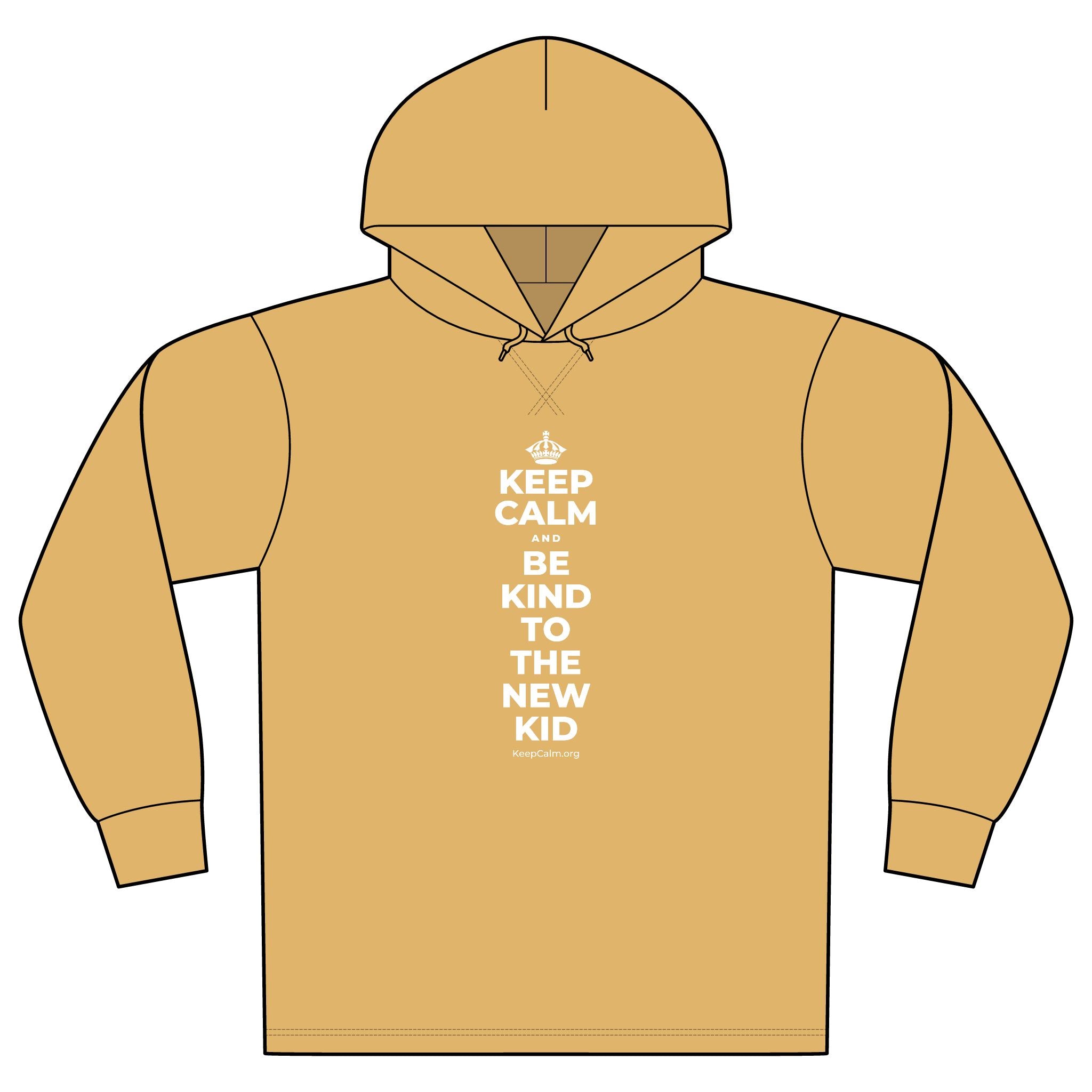 KEEP CALM AND BE KIND TO THE NEW KID Organic Hoodie Tee