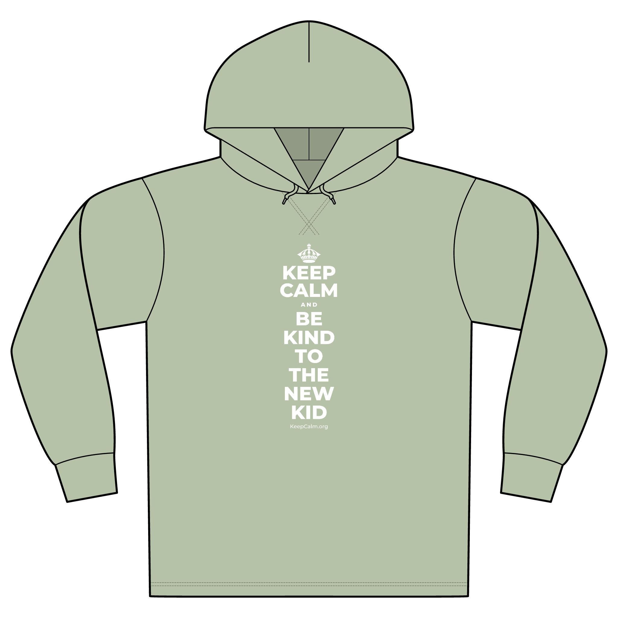 KEEP CALM AND BE KIND TO THE NEW KID Organic Hoodie Tee
