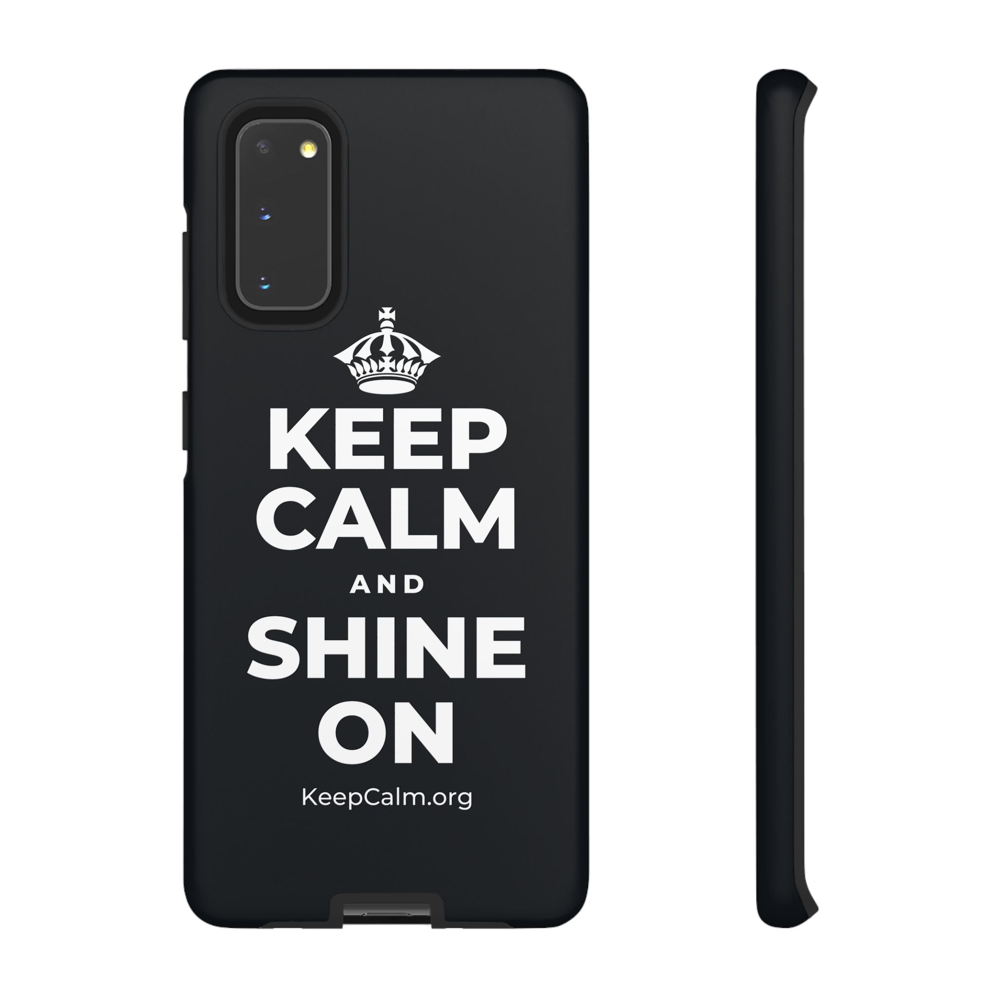 KEEP CALM AND SHINE ON Phone Case (Dark)