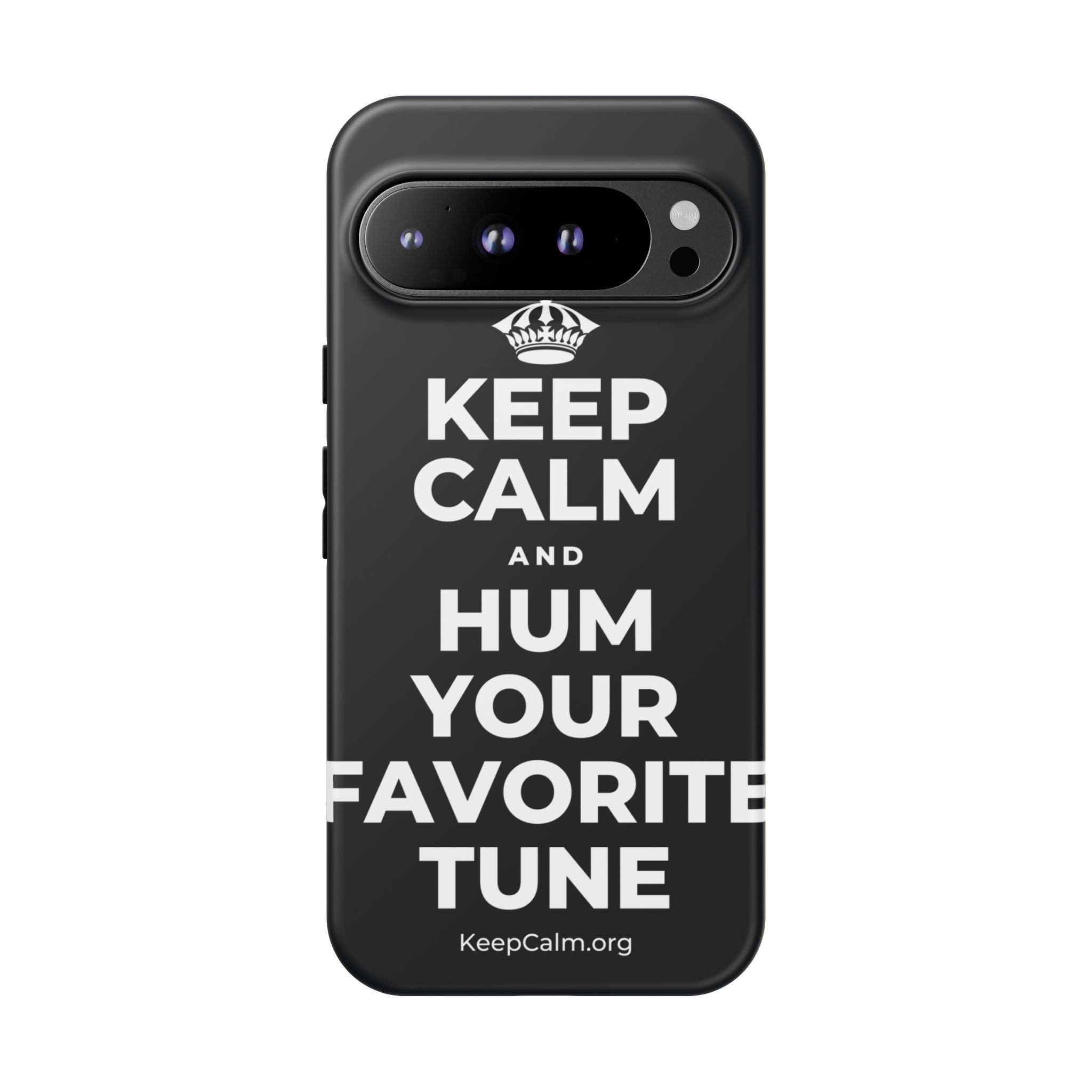 KEEP CALM AND HUM YOUR FAVORITE TUNE Phone Case (Dark)