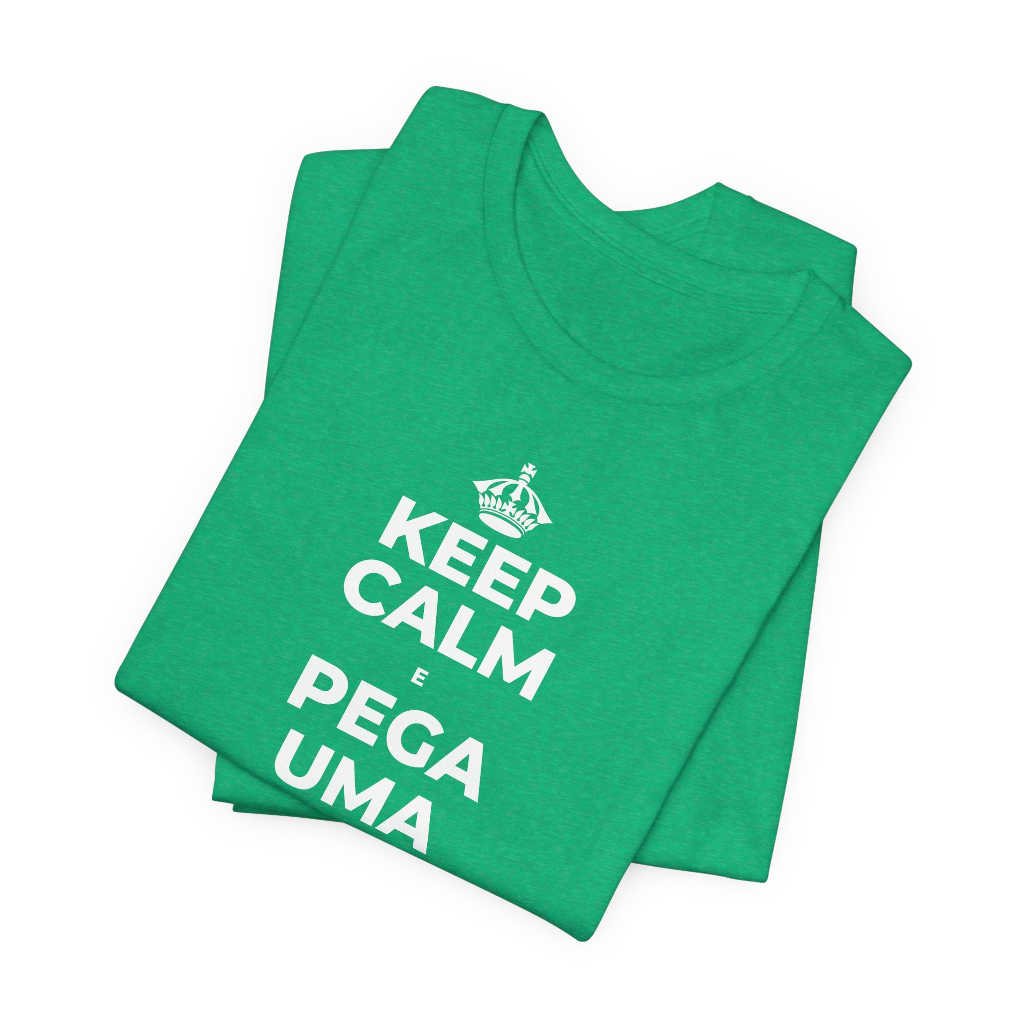 KEEP CALM E PEGA UMA AULA DE CADA VEZ T-Shirt (Baby Blue–Silver)
