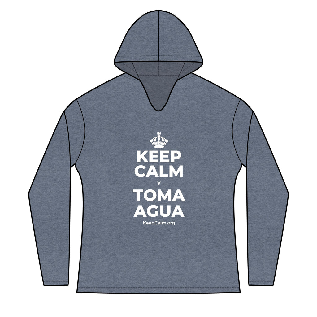 KEEP CALM Y TOMA AGUA Women's Long Sleeve Hoodie