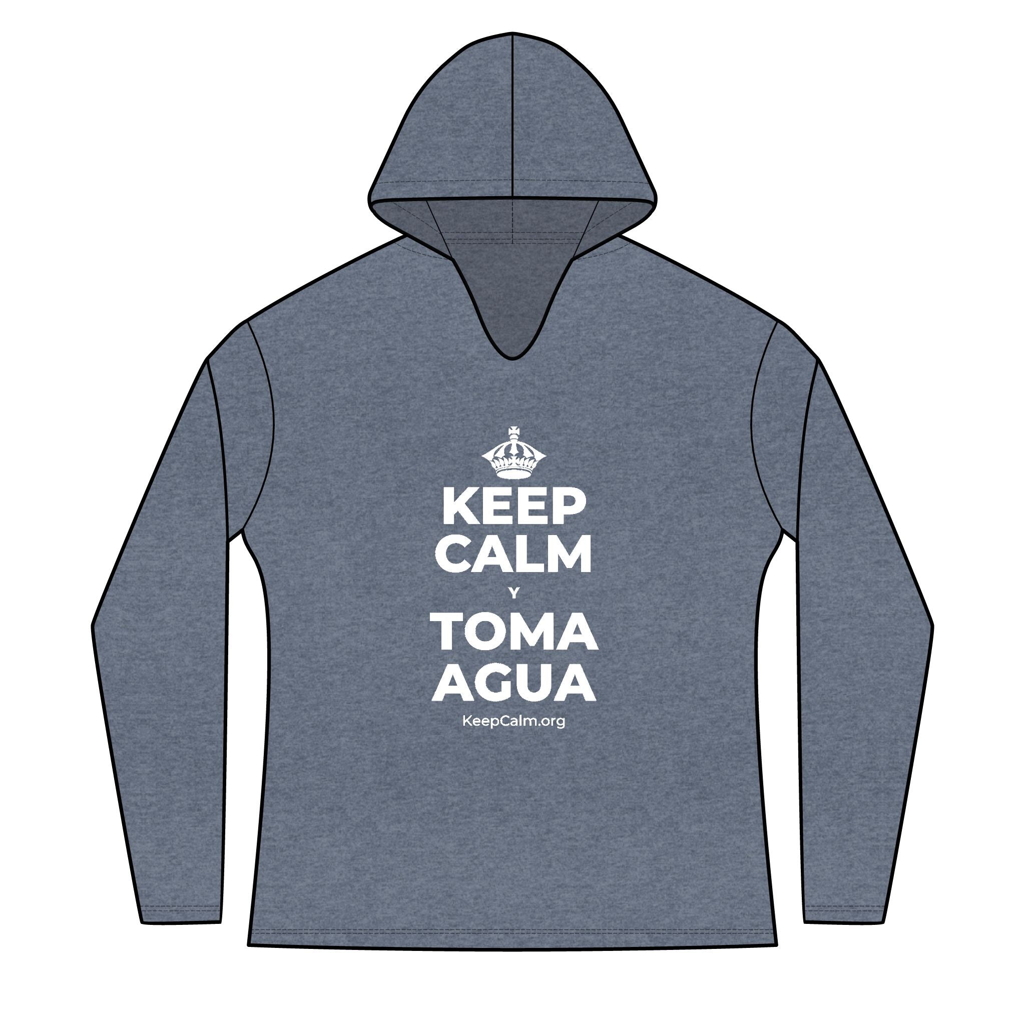 KEEP CALM Y TOMA AGUA Women's Long Sleeve Hoodie