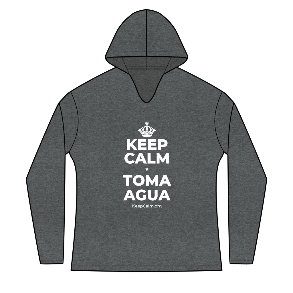 KEEP CALM Y TOMA AGUA Women's Long Sleeve Hoodie