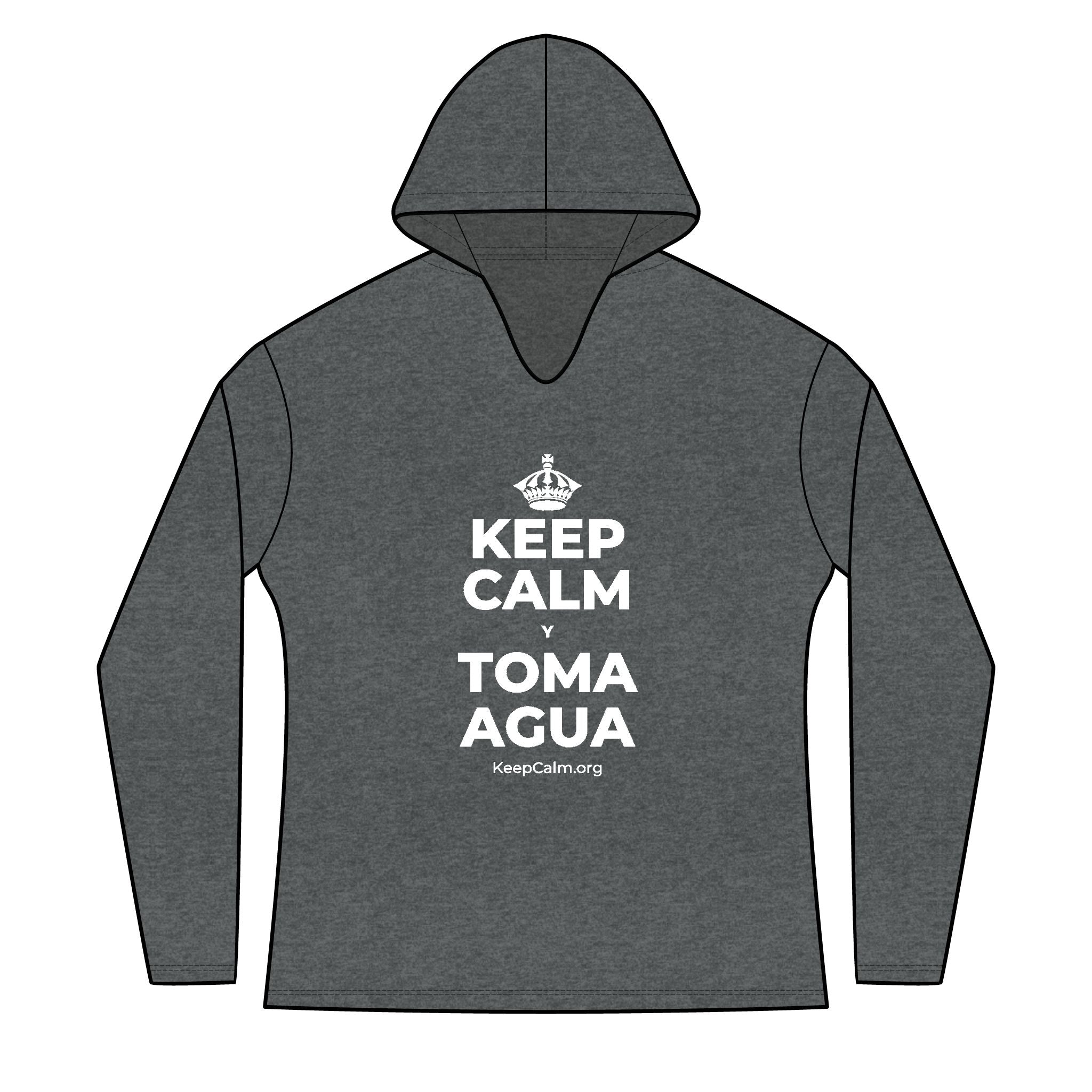 KEEP CALM Y TOMA AGUA Women's Long Sleeve Hoodie