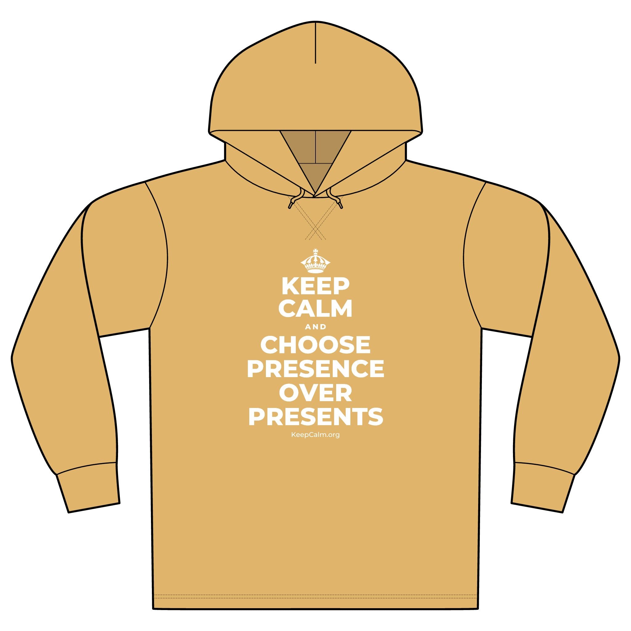 KEEP CALM AND CHOOSE PRESENCE OVER PRESENTS Organic Hoodie Tee