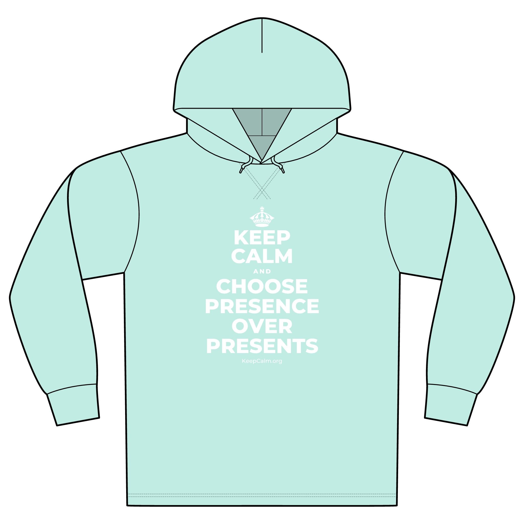 KEEP CALM AND CHOOSE PRESENCE OVER PRESENTS Organic Hoodie Tee