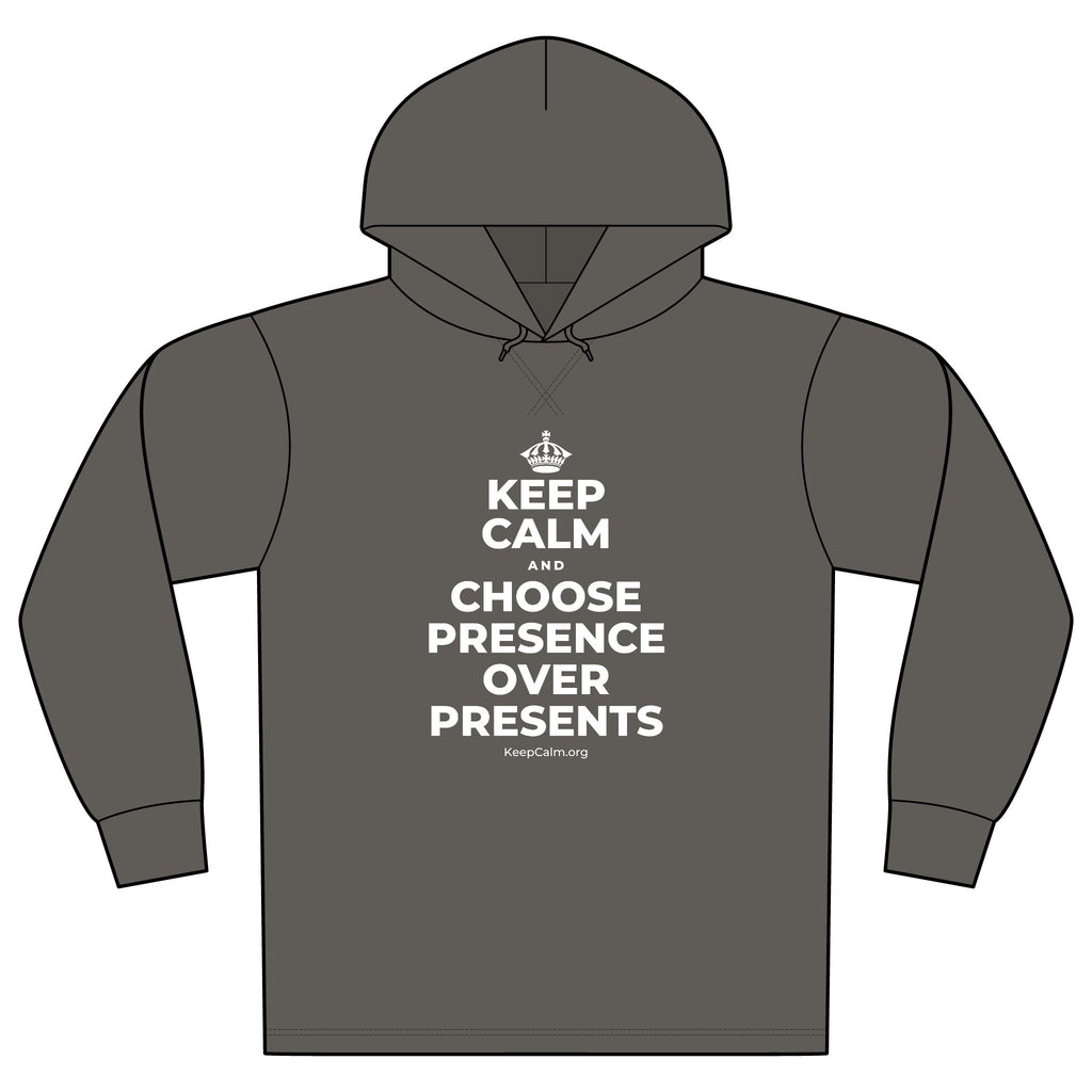 KEEP CALM AND CHOOSE PRESENCE OVER PRESENTS Organic Hoodie Tee