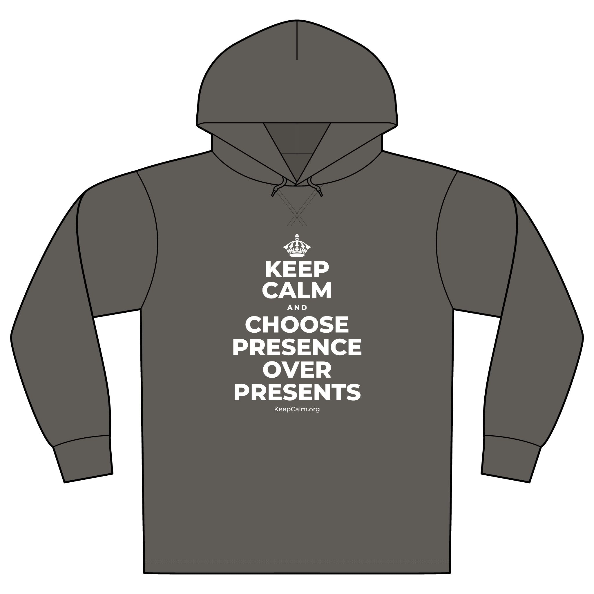 KEEP CALM AND CHOOSE PRESENCE OVER PRESENTS Organic Hoodie Tee