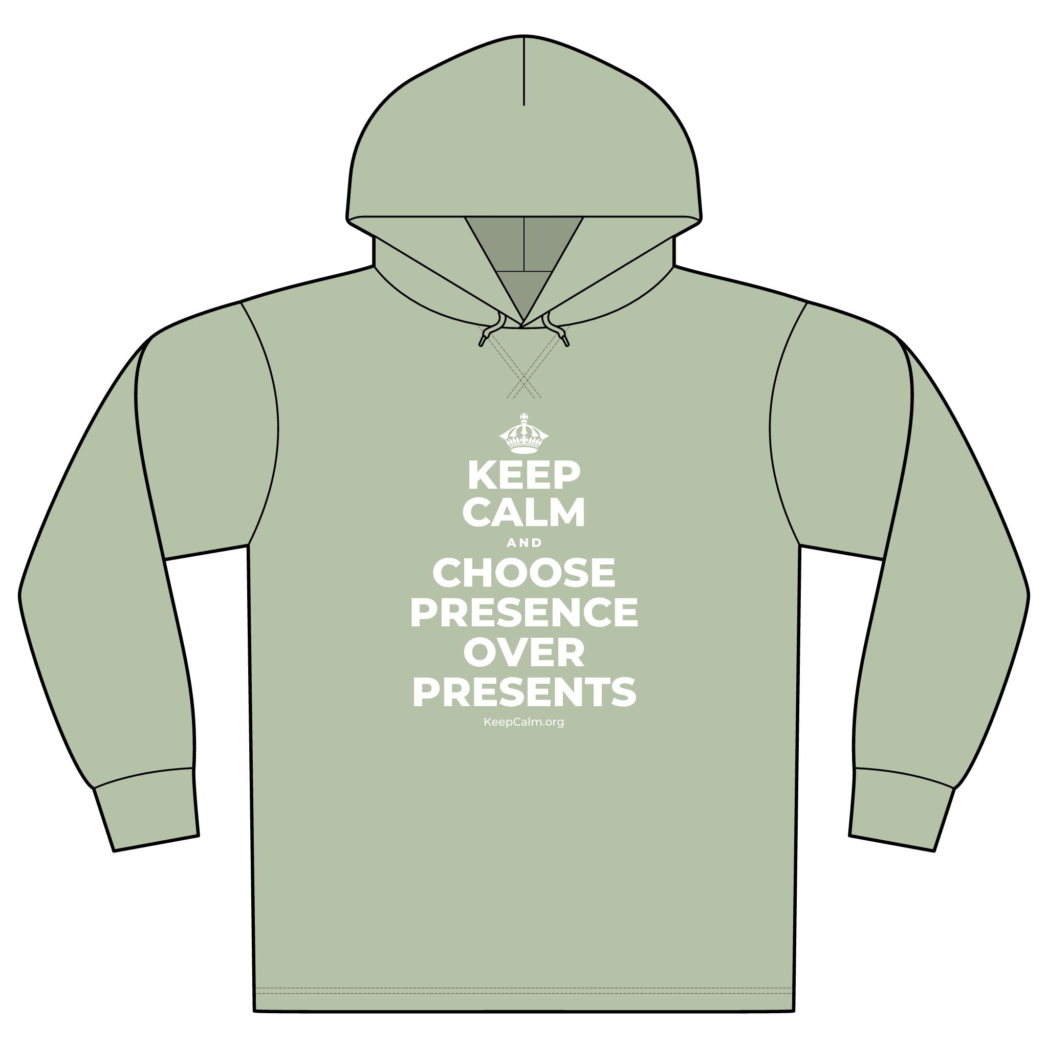 KEEP CALM AND CHOOSE PRESENCE OVER PRESENTS Organic Hoodie Tee