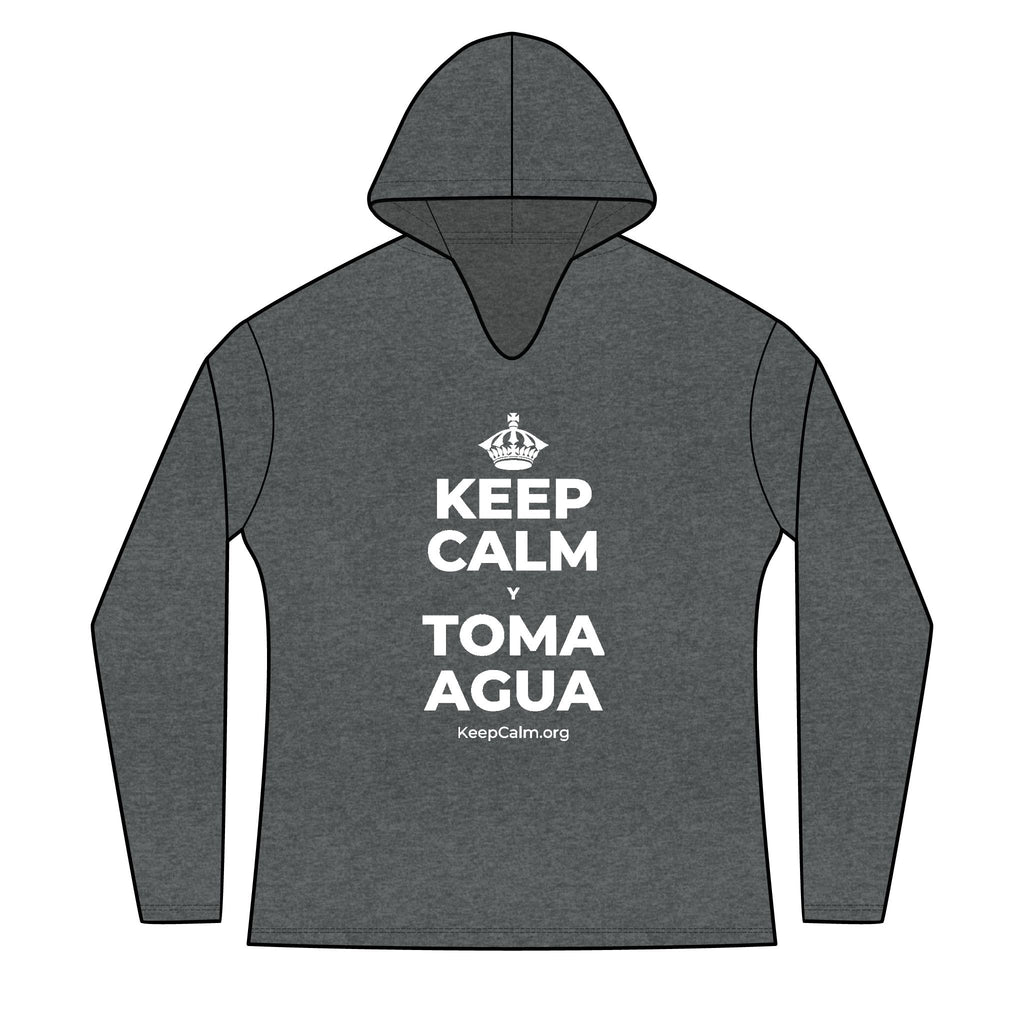 KEEP CALM Y TOMA AGUA Women's Long Sleeve Hoodie