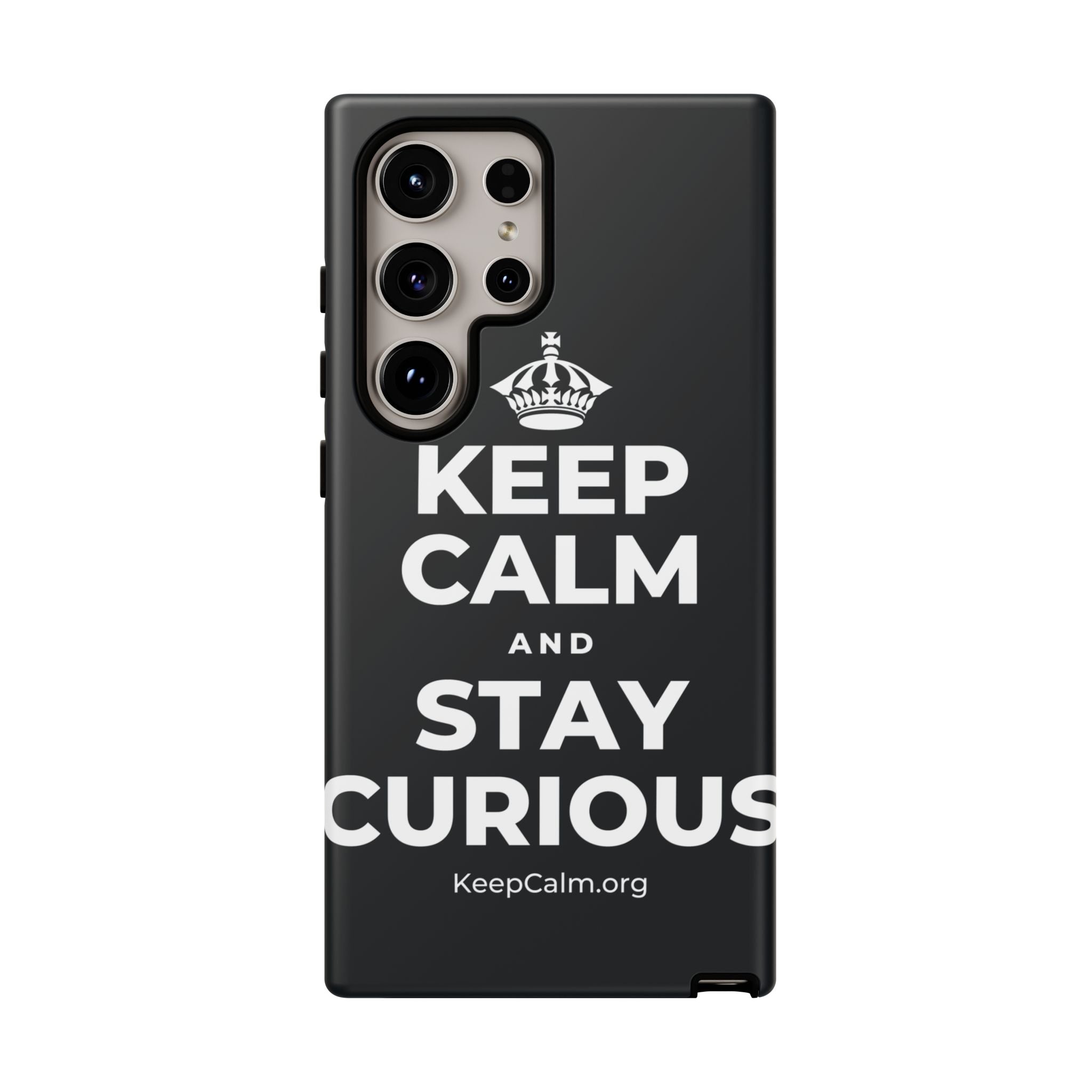 KEEP CALM AND STAY CURIOUS Phone Case (Dark)