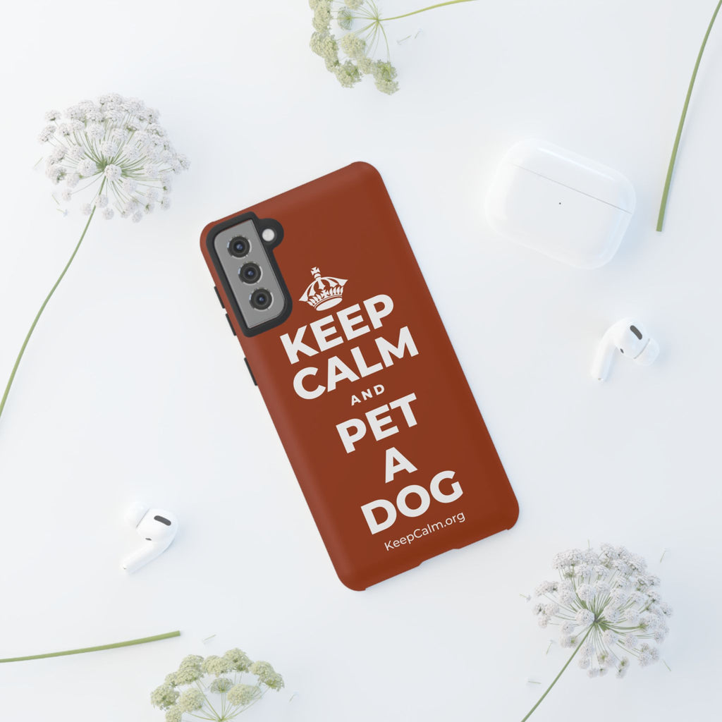 KEEP CALM AND PET A DOG Phone Case