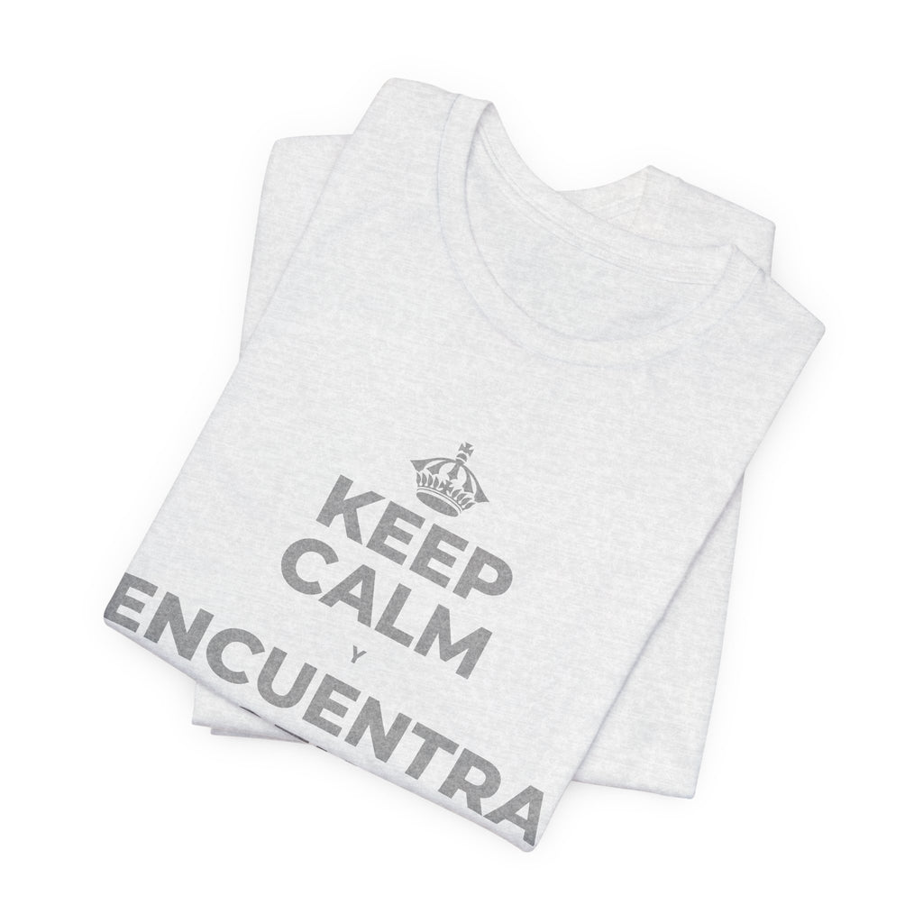 KEEP CALM Y ENCUENTRA TU CENTRO T-Shirt (Soft Cream–Heather Mauve)
