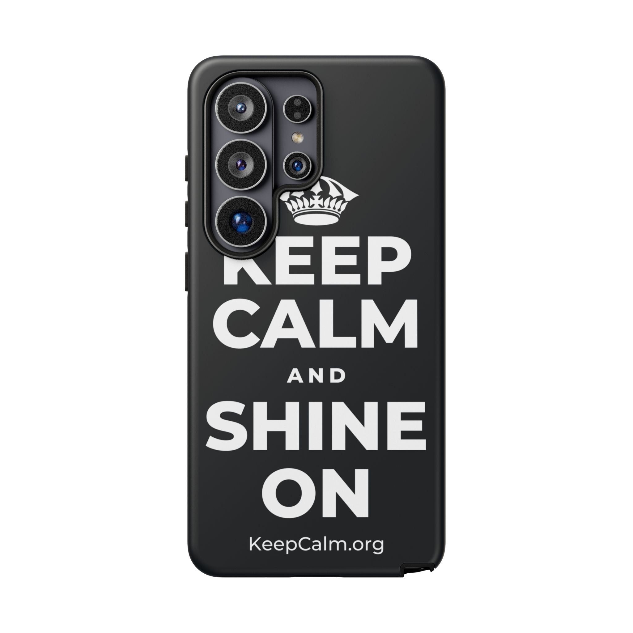 KEEP CALM AND SHINE ON Phone Case (Dark)